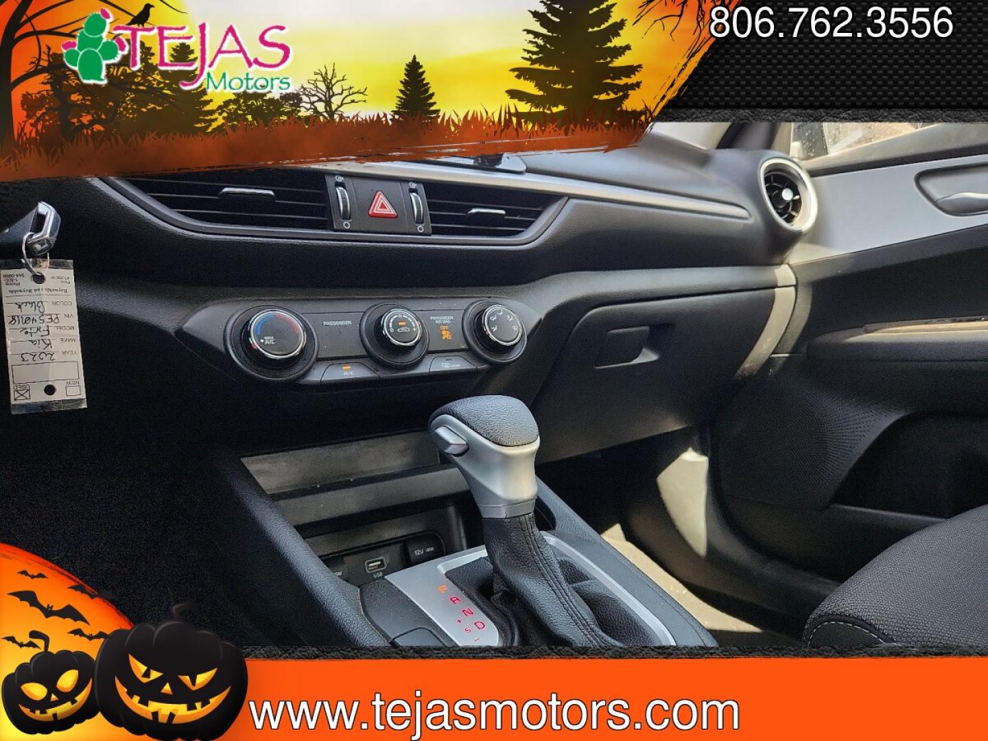 2023 Aurora Black /Black - WK Kia Forte LXS (3KPF24AD5PE) with an 2L I-4 DOHC, D-CVVT variable valve control, regular unleaded, engine with 147HP engine, located at 4110 Avenue Q, Lubbock, 79412, 33.556553, -101.855820 - 04/01/2026 KEY IN ENVELOPE GOD- Photo#11