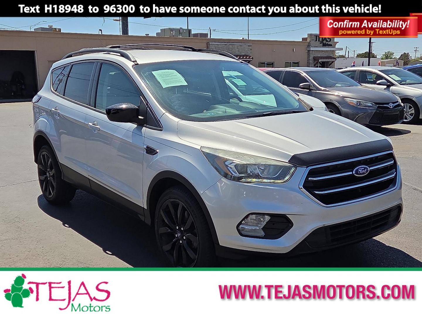 2017 Ingot Silver Metallic - UX /Charcoal Black - DB Ford Escape SE (1FMCU0G98HU) with an EcoBoost 2L I-4 gasoline direct injection, DOHC, variable valve control, intercooled turbo, premium unleaded, engine with 245HP engine, located at 4110 Avenue Q, Lubbock, 79412, 33.556553, -101.855820 - 04/01/2026 KEY IN ENVELOPE GOD - Photo#0