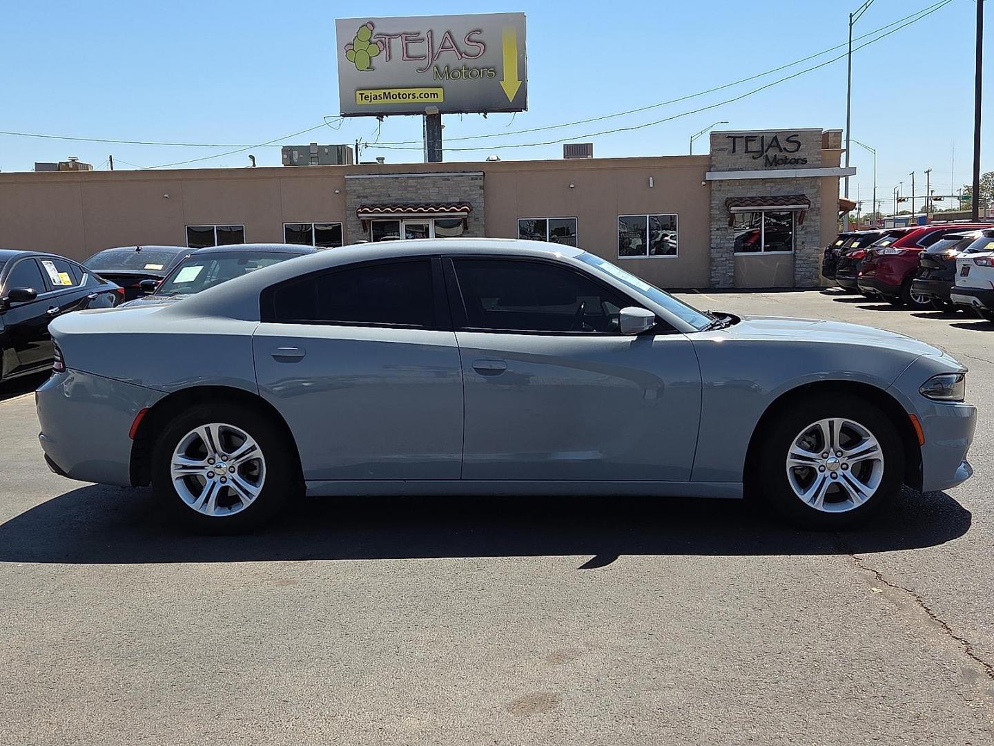 2021 Gray /Black - X9 Dodge Charger SXT RWD (2C3CDXBG8MH) with an Pentastar 3.6L V-6 DOHC, variable valve control, regular unleaded, engine with 292HP engine, located at 4110 Avenue Q, Lubbock, 79412, 33.556553, -101.855820 - 04/10/2026 KEY IN ENVELOPE GOD - Photo#1