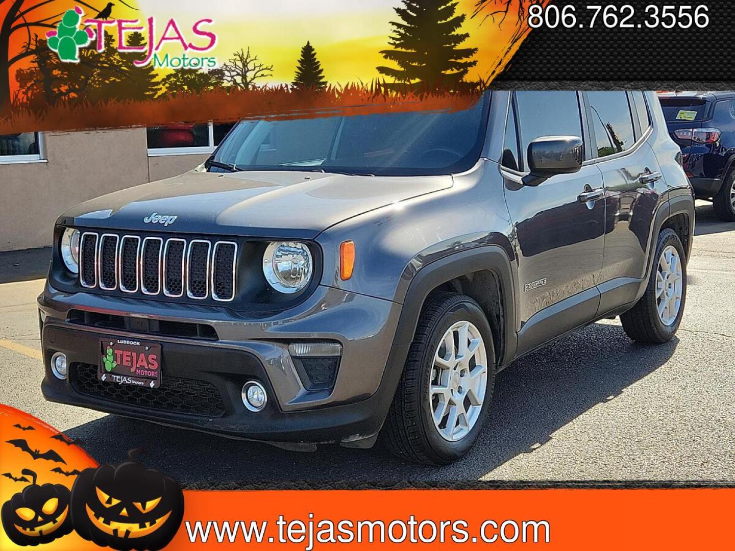 2019 GRAY /Black - X9 Jeep Renegade Latitude FWD (ZACNJABB1KP) with an Tigershark MultiAir 2.4L I-4 variable valve control, regular unleaded, engine with 180HP engine, located at 4110 Avenue Q, Lubbock, 79412, 33.556553, -101.855820 - 04/10/2026 KEY IN ENVELOPE GOD- Photo#1