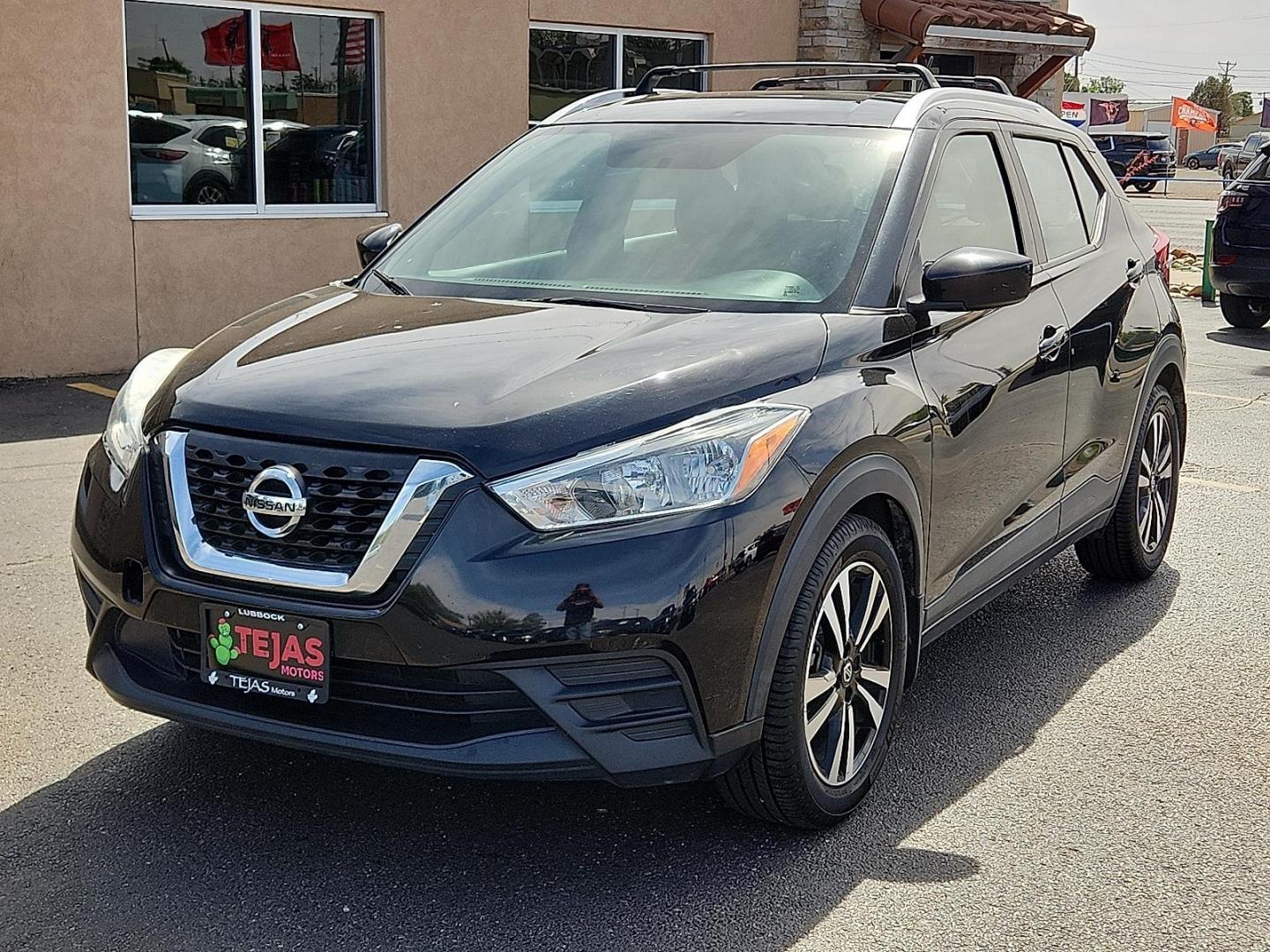 2018 BLACK /Charcoal - G Nissan Kicks SV (3N1CP5CU9JL) with an 1.6L I-4 DOHC, CVTCS variable valve control, regular unleaded, engine with 125HP engine, located at 4110 Avenue Q, Lubbock, 79412, 33.556553, -101.855820 - 04/22/2026 KEY IN ENVELOPE GOD - Photo#1