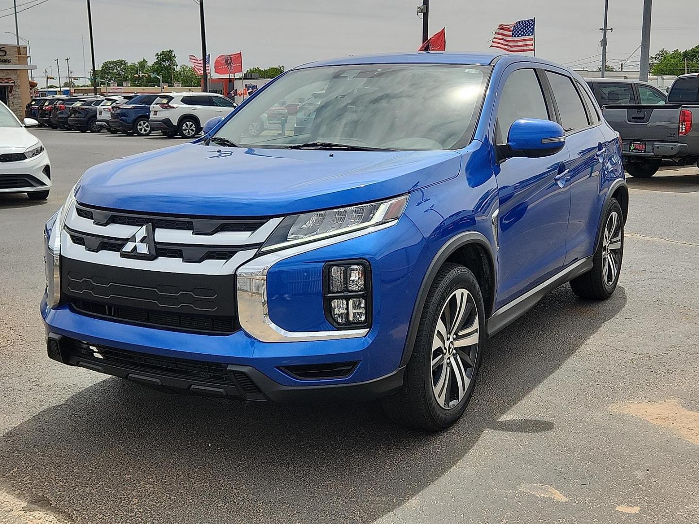2020 BLUE /Black - 31X Mitsubishi Outlander Sport 2.0 ES AWC (JA4AR3AU4LU) with an 2L I-4 DOHC, MIVEC variable valve control, regular unleaded, engine with 148HP engine, located at 4110 Avenue Q, Lubbock, 79412, 33.556553, -101.855820 - 04/23/2026 KEY IN ENVELOPE GOD - Photo#1