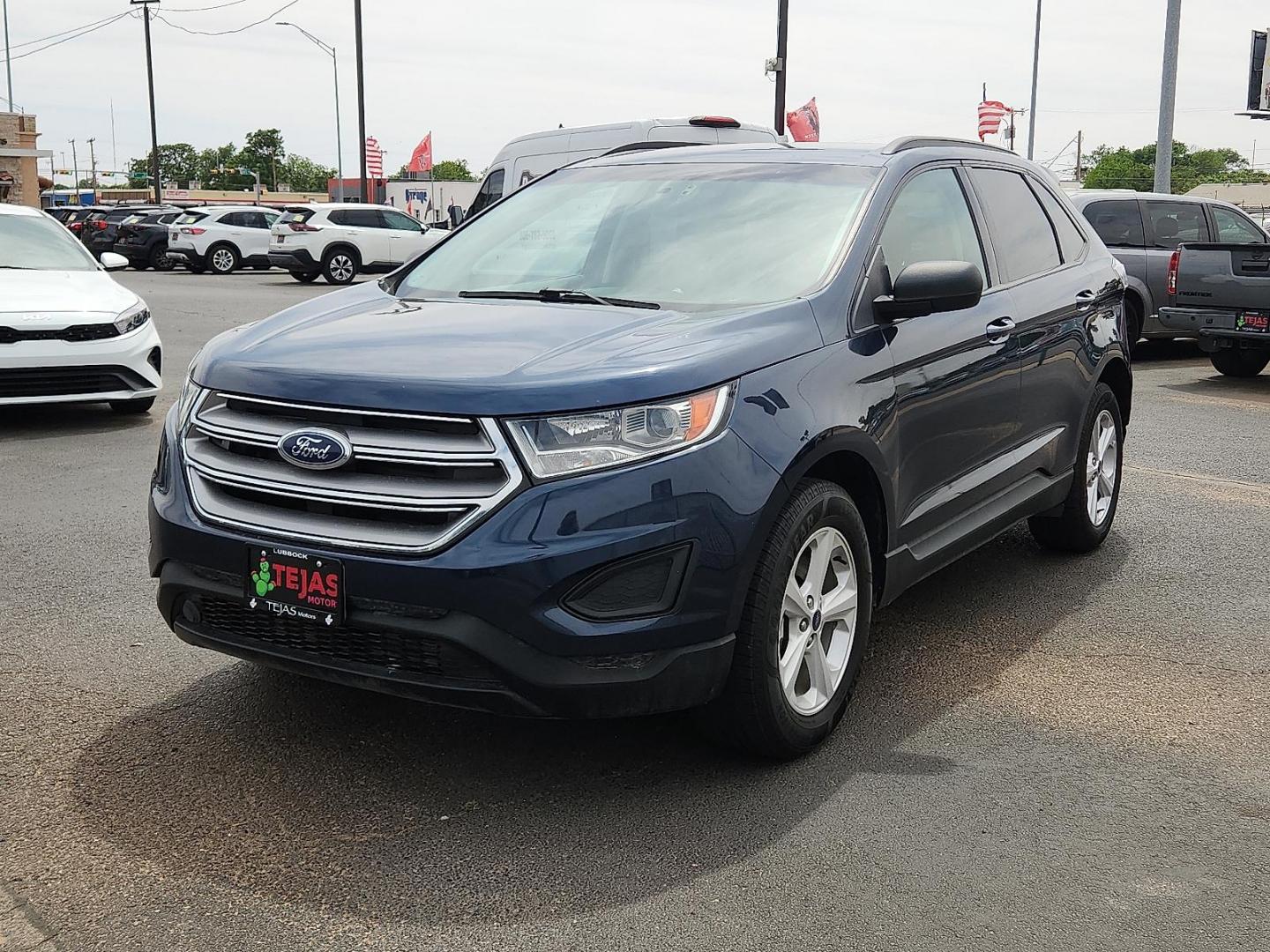 2017 BLUE /Ebony - CE Ford Edge SE (2FMPK4G98HB) with an EcoBoost 2L I-4 gasoline direct injection, DOHC, variable valve control, intercooled turbo, premium unleaded, engine with 245HP engine, located at 4110 Avenue Q, Lubbock, 79412, 33.556553, -101.855820 - Photo#1
