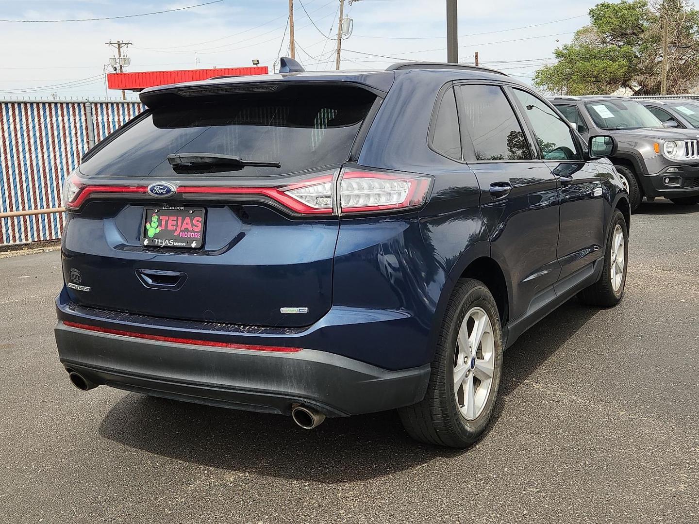2017 BLUE /Ebony - CE Ford Edge SE (2FMPK4G98HB) with an EcoBoost 2L I-4 gasoline direct injection, DOHC, variable valve control, intercooled turbo, premium unleaded, engine with 245HP engine, located at 4110 Avenue Q, Lubbock, 79412, 33.556553, -101.855820 - Photo#3