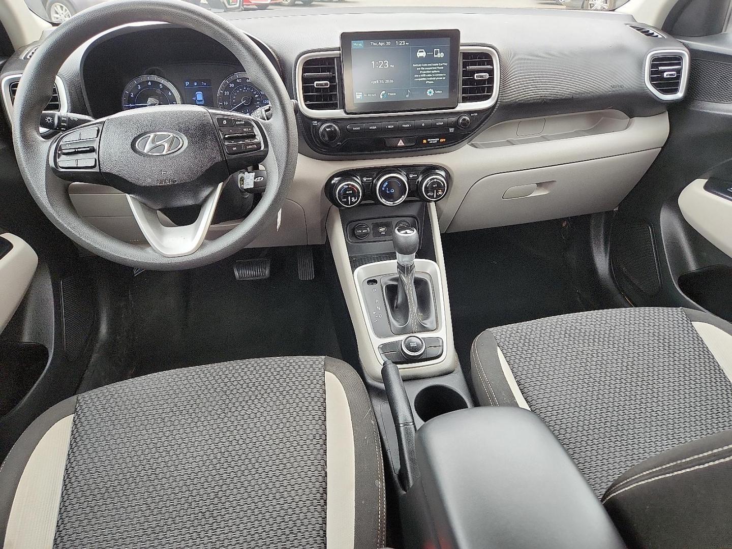 2020 WHITE /Black - NNB Hyundai Venue SEL (KMHRC8A32LU) with an Smartstream 1.6L I-4 DOHC, CVVT variable valve control, regular unleaded, engine with 121HP engine, located at 4110 Avenue Q, Lubbock, 79412, 33.556553, -101.855820 - 04/23/2026 KEY IN ENVELOPE GOD - Photo#6