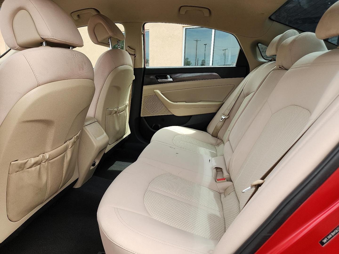 2017 RED /Beige - BB Hyundai Sonata Sport (5NPE34AF8HH) with an 2.4L I-4 gasoline direct injection, DOHC, D-CVVT variable valve control, regular unleaded, engine with 185HP engine, located at 4110 Avenue Q, Lubbock, 79412, 33.556553, -101.855820 - Photo#5