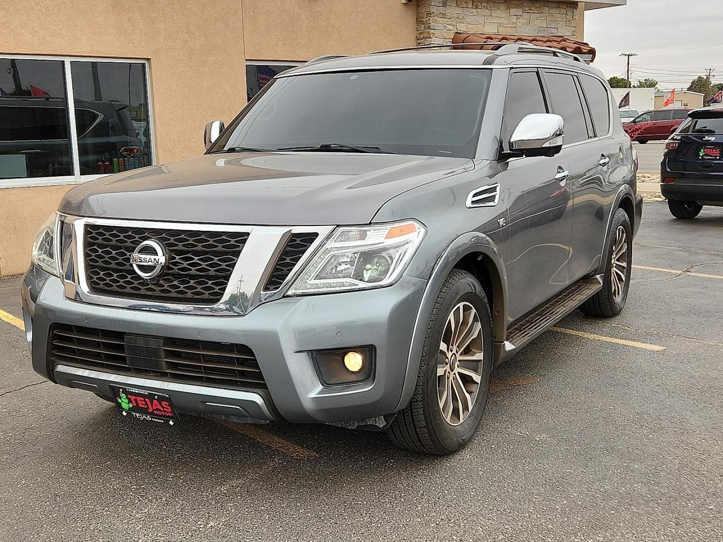 2020 GRAY /Black - G Nissan Armada SL 4WD (JN8AY2NCXLX) with an 5.6L V-8 gasoline direct injection, DOHC, variable valve control, regular unleaded, engine with 390HP engine, located at 4110 Avenue Q, Lubbock, 79412, 33.556553, -101.855820 - 04/28/2026 KEY IN ENVELOPE GOD - Photo#1