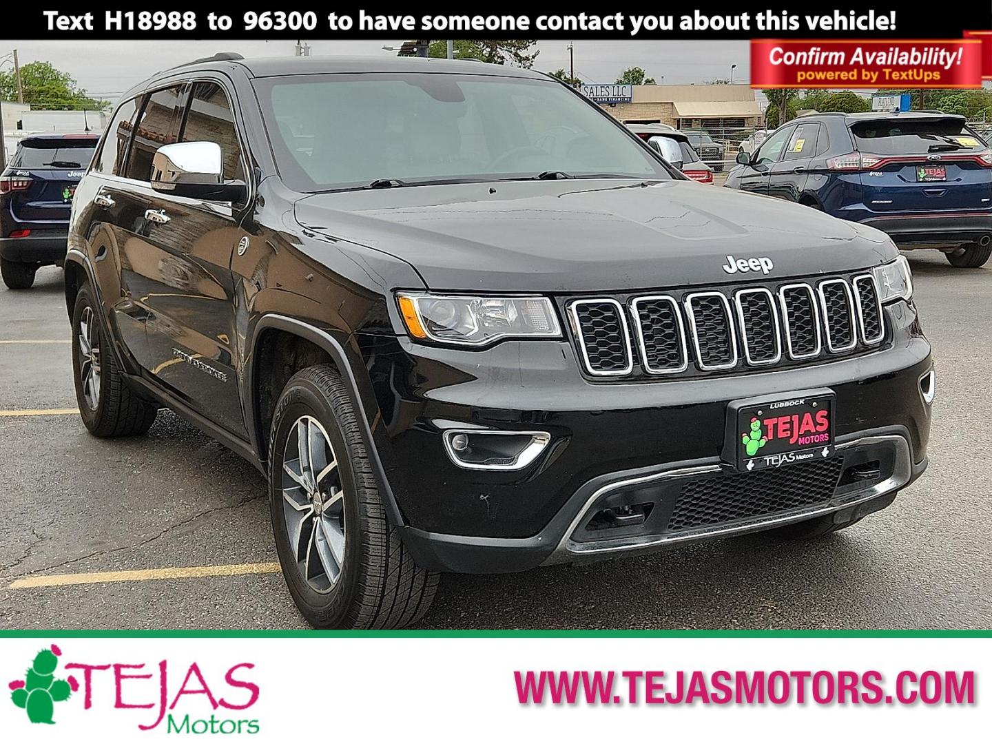 2017 BLACK Jeep Grand Cherokee Limited 4x4 (1C4RJFBG5HC) with an Pentastar 3.6L V-6 DOHC, variable valve control, regular unleaded, engine with 293HP engine, located at 4110 Avenue Q, Lubbock, 79412, 33.556553, -101.855820 - 04/28/2026 KEY IN ENVELOPE GOD - Photo#0