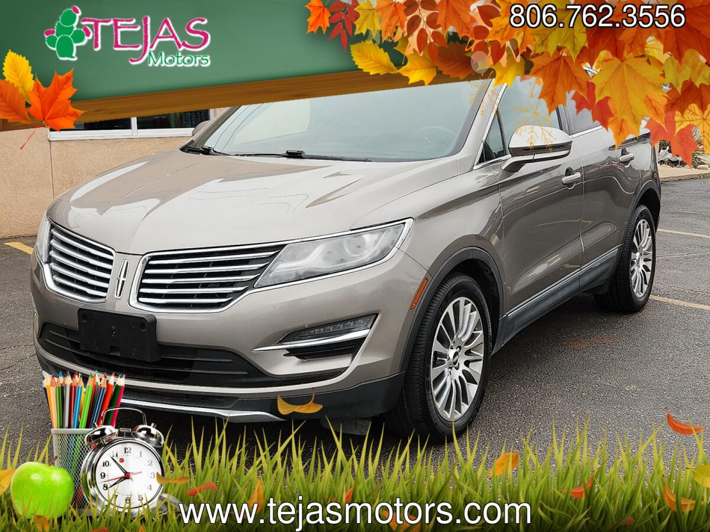 2017 GOLD /Ebony - 42 Lincoln MKC Reserve (5LMCJ3C90HU) with an 2L I-4 gasoline direct injection, DOHC, variable valve control, intercooled turbo, premium unleaded, engine with 240HP engine, located at 4110 Avenue Q, Lubbock, 79412, 33.556553, -101.855820- Photo#1