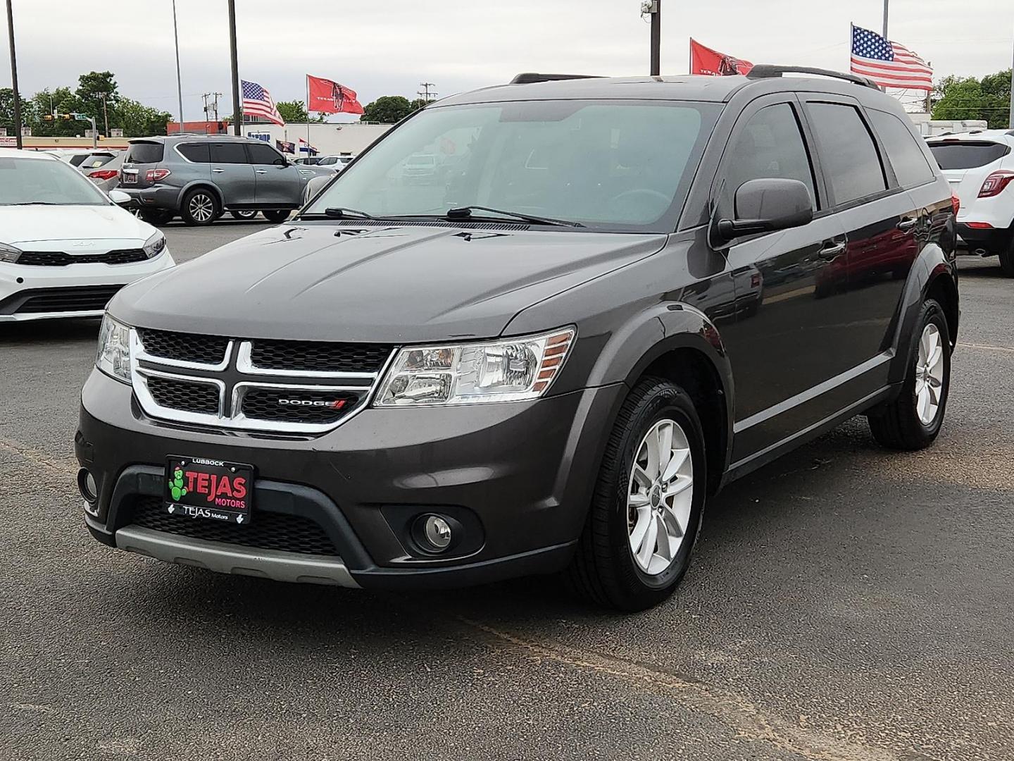 2017 GRAY` /Black - X9 Dodge Journey SXT (3C4PDCBB4HT) with an Tigershark MultiAir 2.4L I-4 DOHC, variable valve control, regular unleaded, engine with 173HP engine, located at 4110 Avenue Q, Lubbock, 79412, 33.556553, -101.855820 - 05/02/2026 KEY IN ENVELOPE GOD - Photo#1