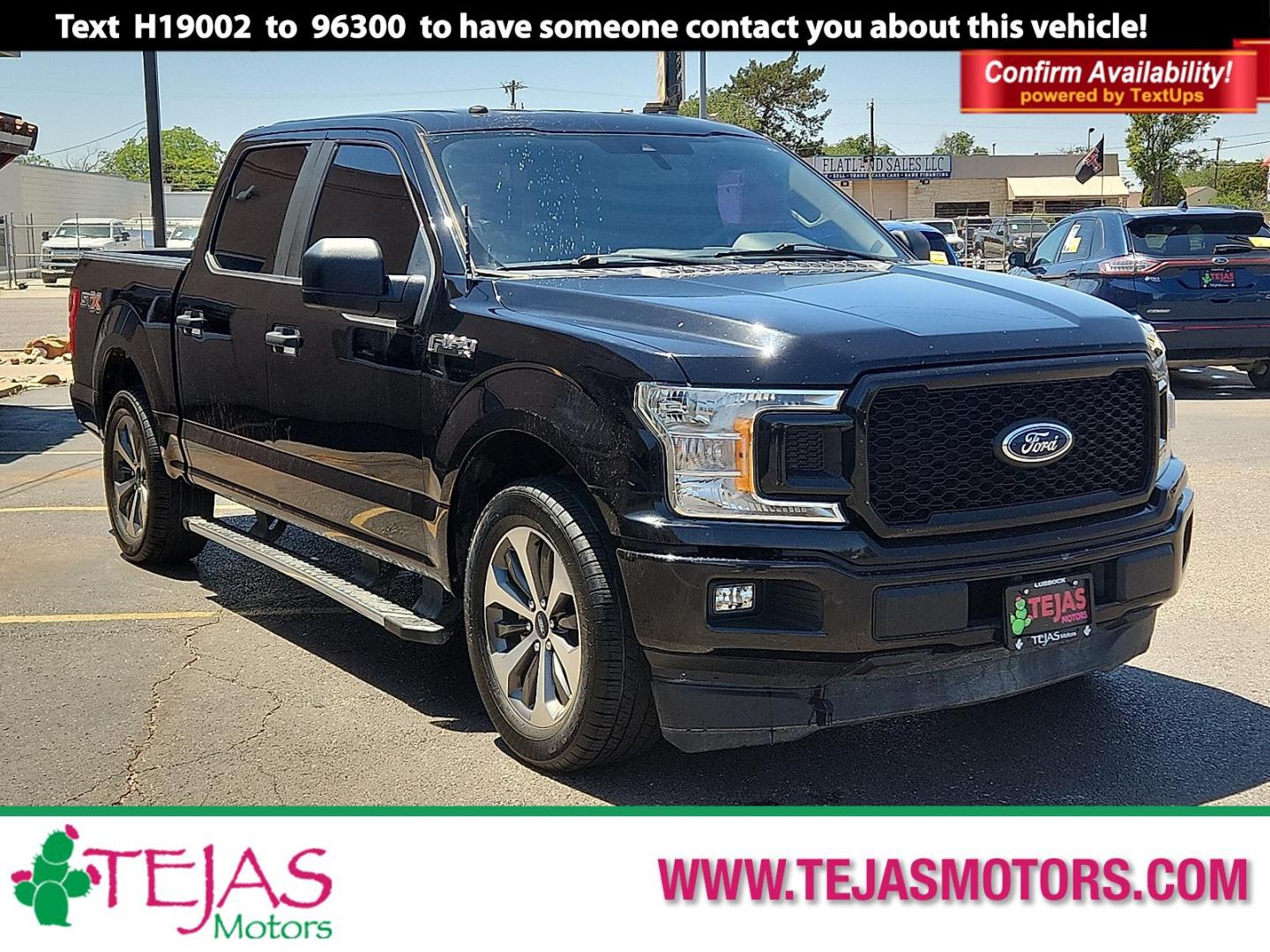 2019 BLACK /Black - JG Ford F-150 XL (1FTEW1CP5KK) with an EcoBoost 2.7L V-6 port/direct injection, DOHC, Ti-VCT variable valve control, twin turbo, regular unleaded, engine with 325HP engine, located at 4110 Avenue Q, Lubbock, 79412, 33.556553, -101.855820 - 05/07/2026 KEY IN ENVELOPE GOD - Photo#0
