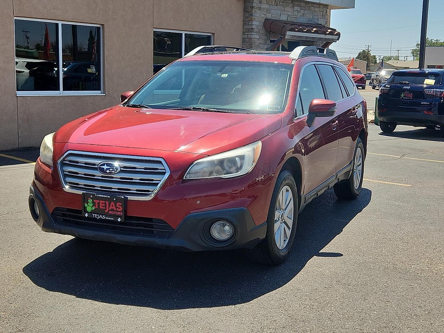 2017 RED /Warm Ivory - WIC50 Subaru Outback 2.5i Premium (4S4BSAHC1H3) with an 2.5L H-4 DOHC, variable valve control, regular unleaded, engine with 175HP engine, located at 4110 Avenue Q, Lubbock, 79412, 33.556553, -101.855820 - 05/07/2026 KEY IN ENVELOPE GOD - Photo#1
