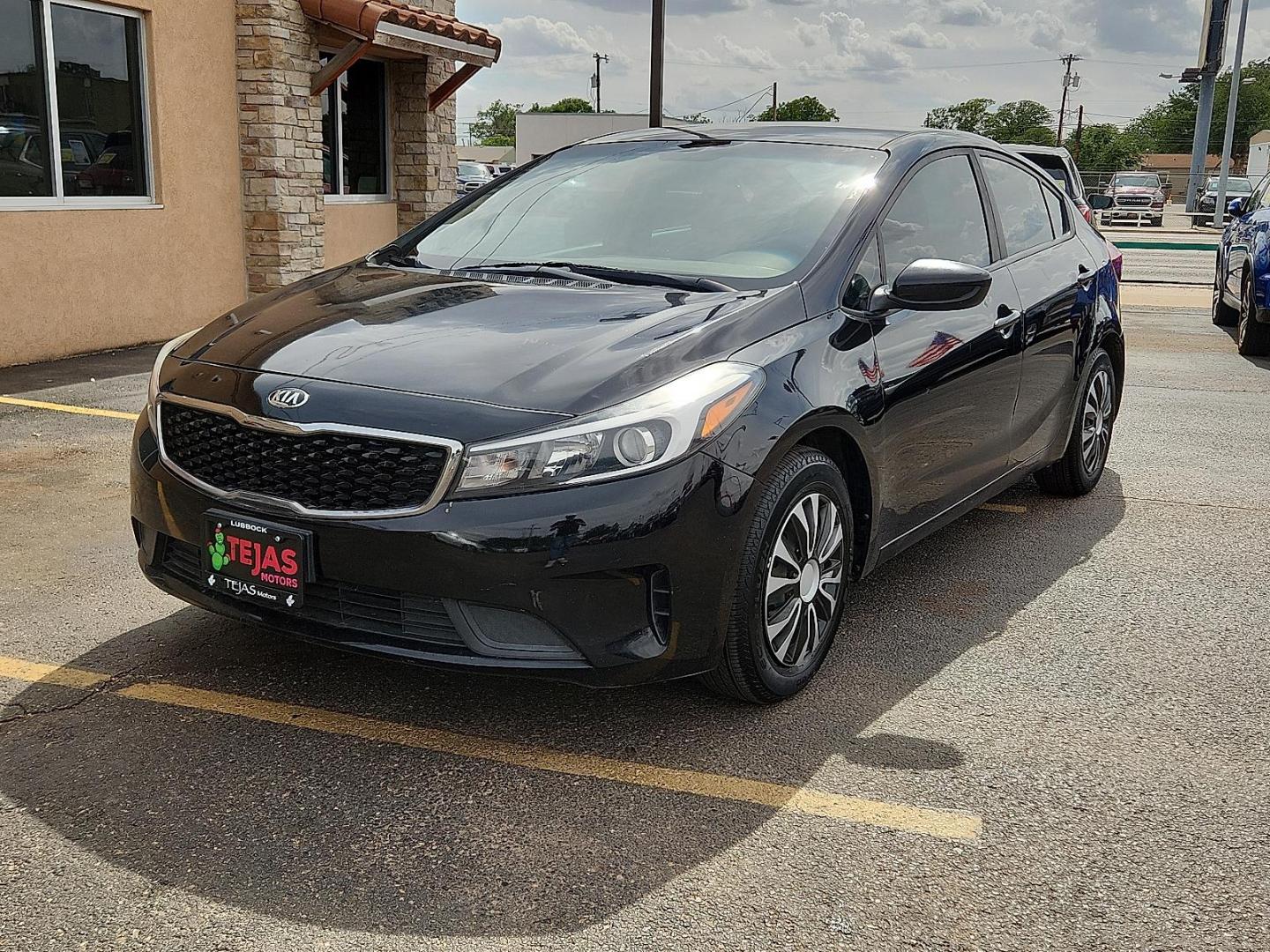 2018 BLACK /Gray - BGG Kia Forte LX (3KPFK4A7XJE) with an 2L I-4 DOHC, D-CVVT variable valve control, regular unleaded, engine with 147HP engine, located at 4110 Avenue Q, Lubbock, 79412, 33.556553, -101.855820 - 05/27/2026 KEY IN THE ENVELOPE GOD - Photo#1