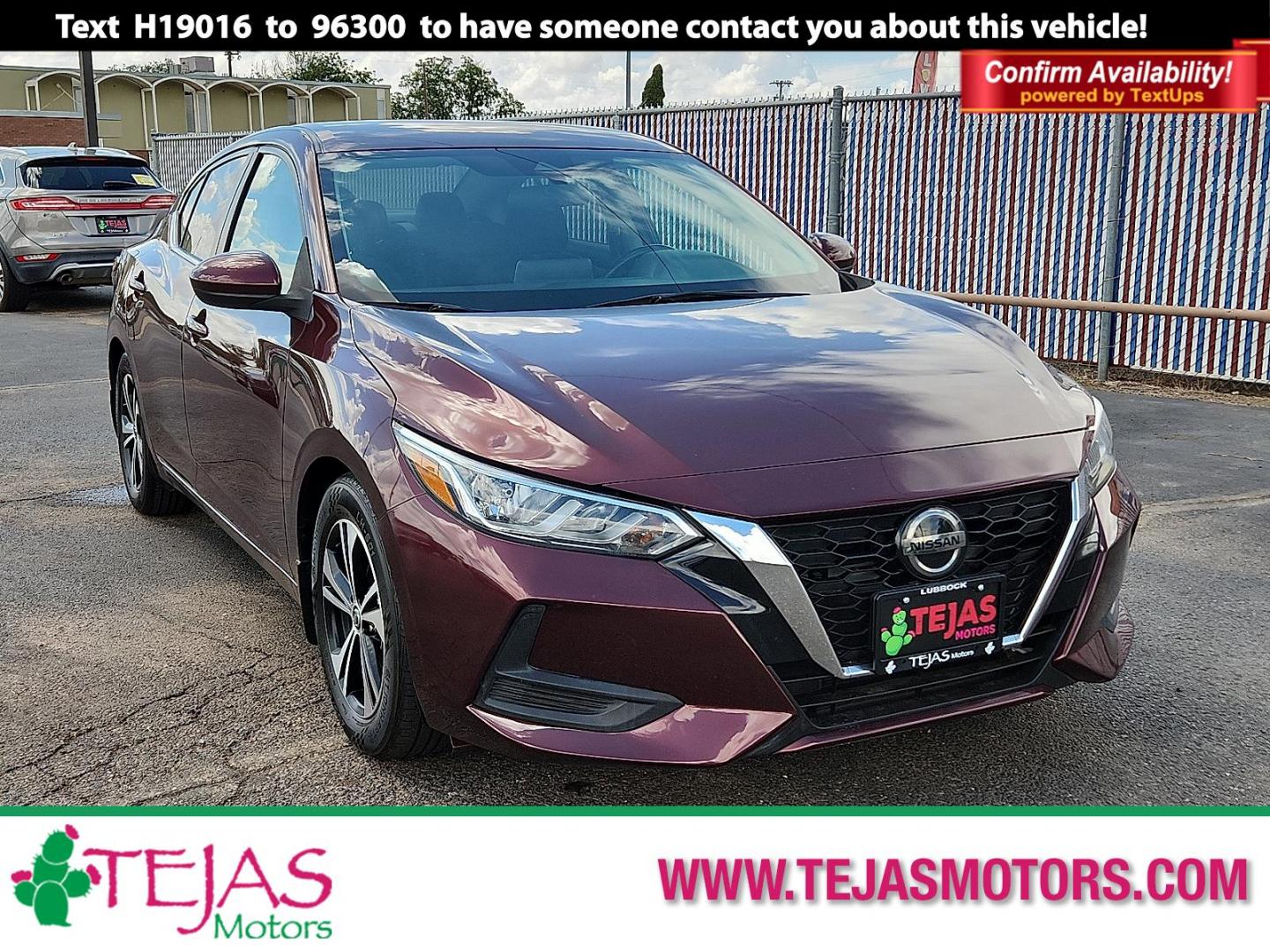 2021 RED /Charcoal - G Nissan Sentra SV Xtronic CVT (3N1AB8CV8MY) with an 2L I-4 gasoline direct injection, DOHC, variable valve control, regular unleaded, engine with 149HP engine, located at 4110 Avenue Q, Lubbock, 79412, 33.556553, -101.855820 - 06/03/2026 KEY IN ENVELOPE GOD - Photo#0