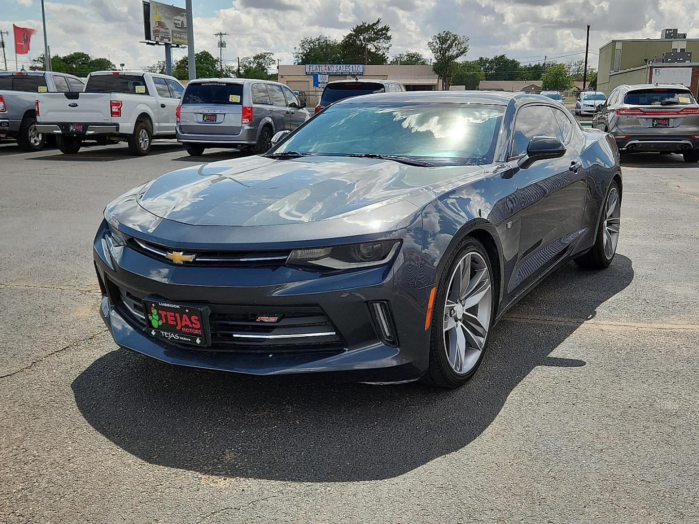 2018 GRAY /Jet Black - H1T Chevrolet Camaro 1LT (1G1FB1RS0J0) with an 3.6L V-6 gasoline direct injection, DOHC, VVT variable valve control, regular unleaded, engine with cylinder deactivation and 335HP engine, located at 4110 Avenue Q, Lubbock, 79412, 33.556553, -101.855820 - 06/03/2026 KEY IN ENVELOPE GOD - Photo#1