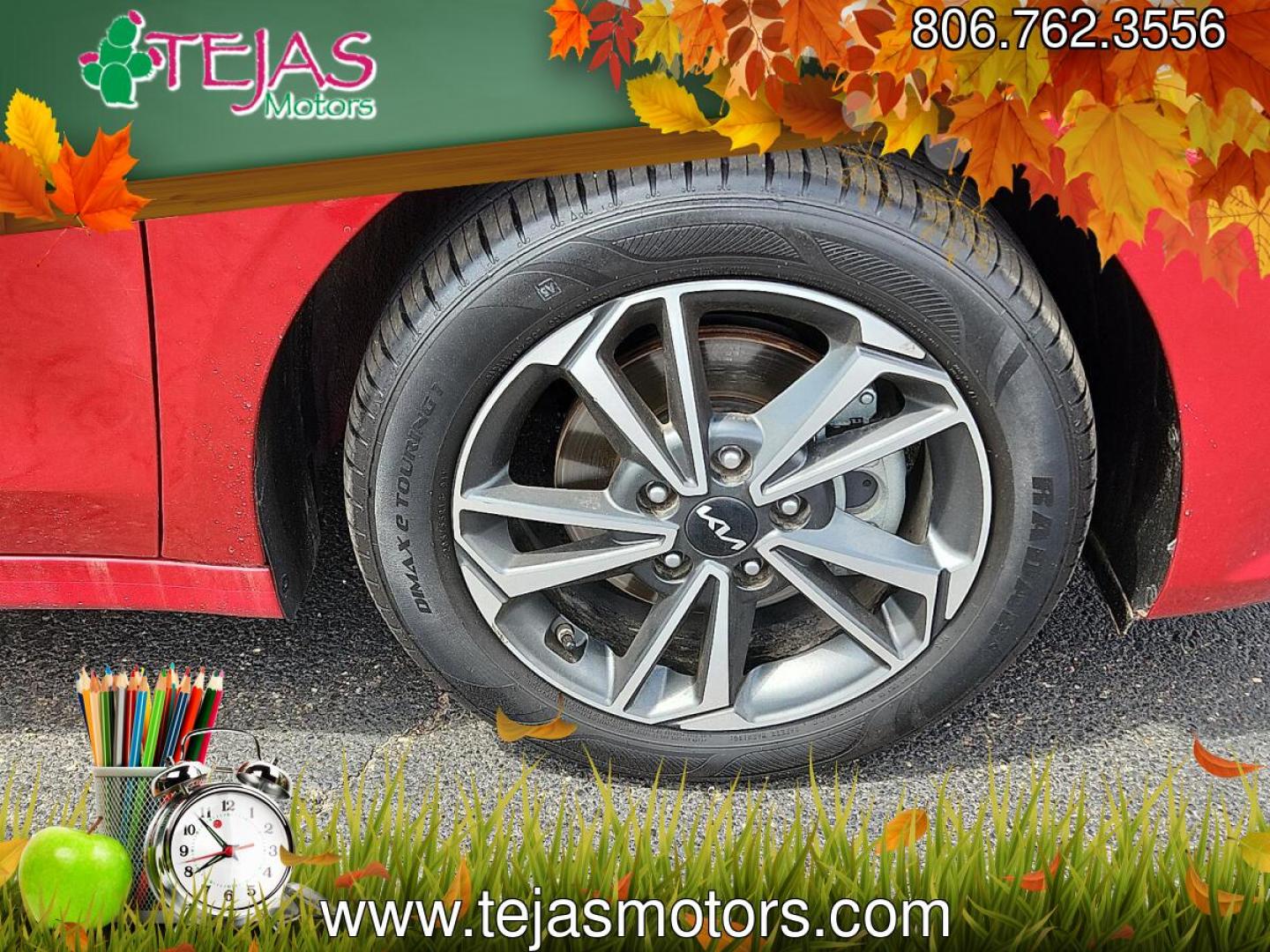 2023 RED /Black - WK Kia Forte LXS (3KPF24AD5PE) with an 2L I-4 DOHC, D-CVVT variable valve control, regular unleaded, engine with 147HP engine, located at 4110 Avenue Q, Lubbock, 79412, 33.556553, -101.855820 - 06/03/2026 KEY IN ENVELOPE GOD- Photo#4