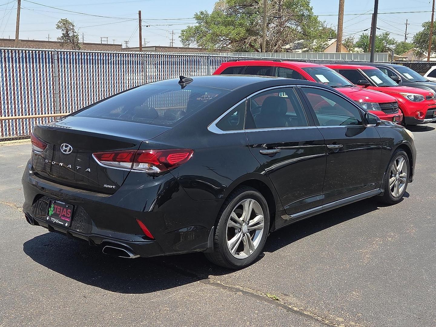 2018 Phantom Black - S3 /Black - CT Hyundai Sonata Sport (5NPE34AF4JH) with an 2.4L I-4 gasoline direct injection, DOHC, D-CVVT variable valve control, regular unleaded, engine with 185HP engine, located at 4110 Avenue Q, Lubbock, 79412, 33.556553, -101.855820 - 06/10/2026 KEY IN ENVELOPE GOD - Photo#2