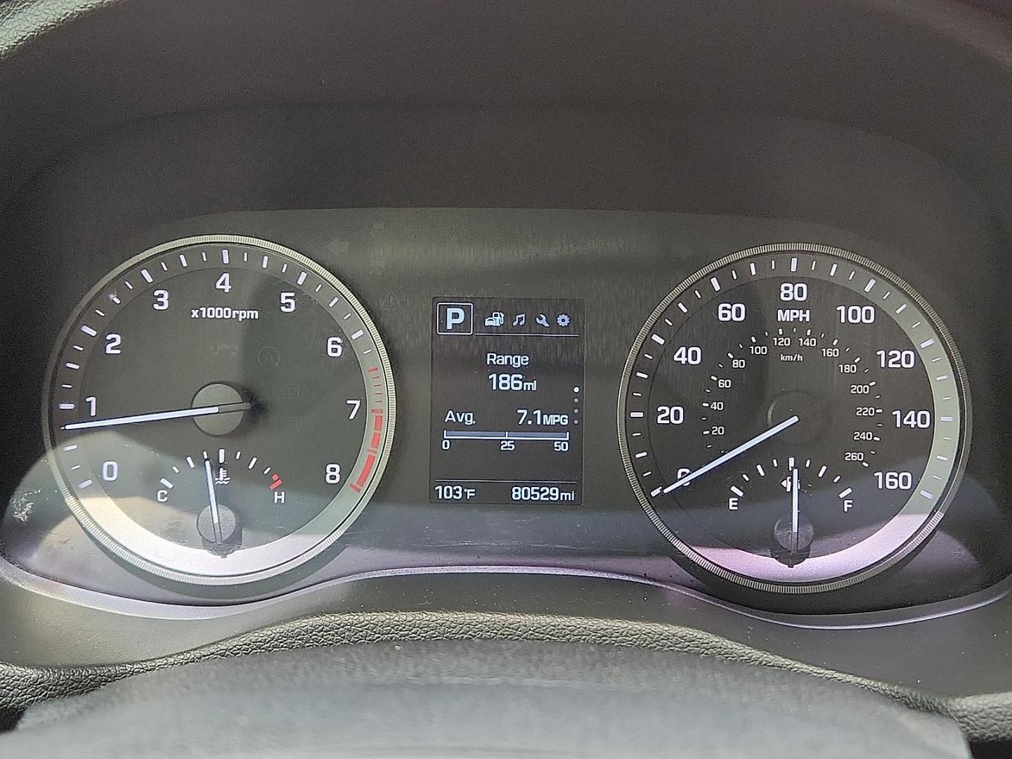 2017 BLACK /Black - TRY Hyundai Tucson SE (KM8J33A40HU) with an Nu 2L I-4 gasoline direct injection, DOHC, D-CVVT variable valve control, regular unleaded, engine with 164HP engine, located at 4110 Avenue Q, Lubbock, 79412, 33.556553, -101.855820 - Photo#9