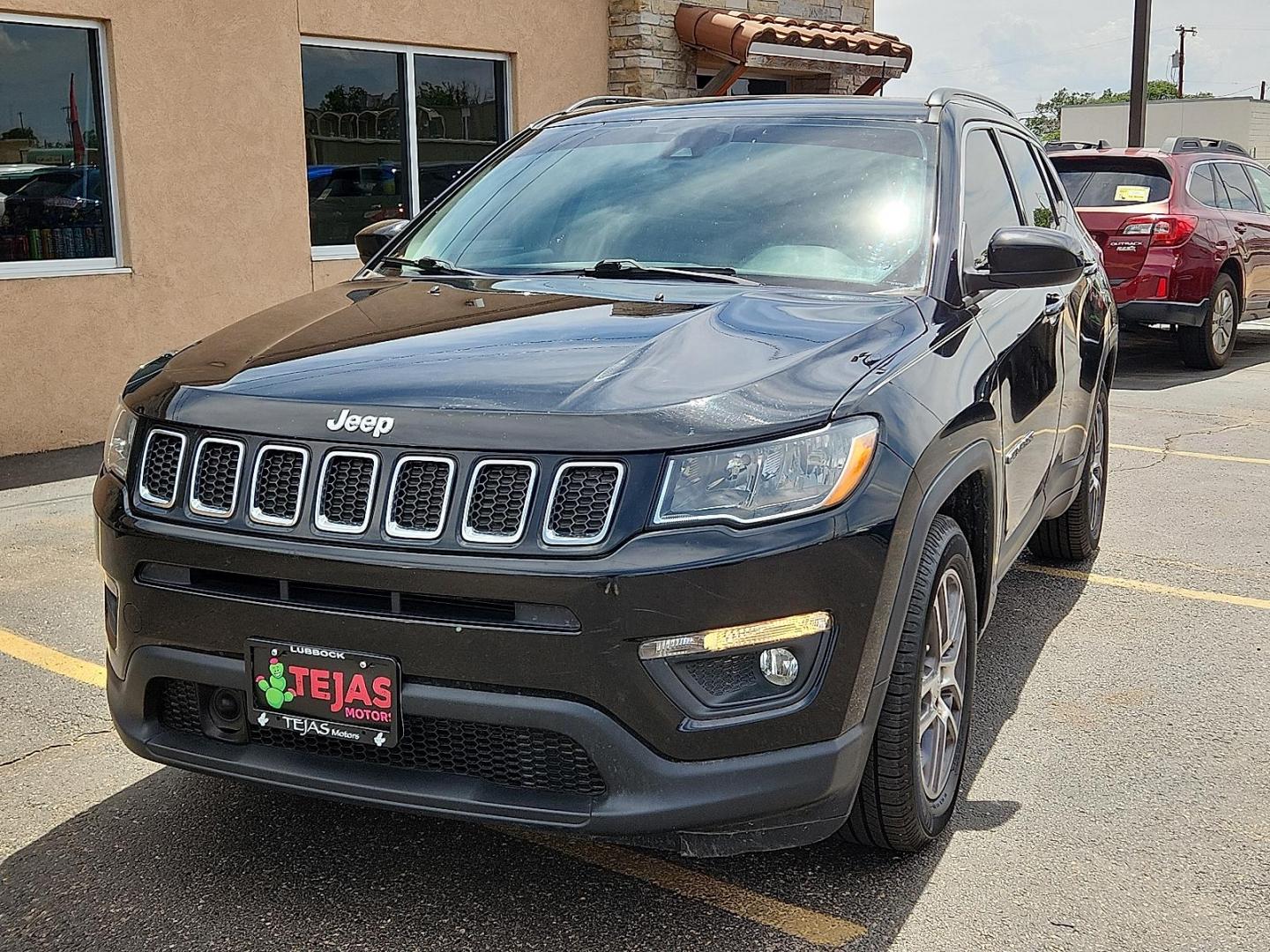 2020 BLACK /Black - X9 Jeep Compass Sun and Safety FWD (3C4NJCBB4LT) with an 2.4L I-4 variable valve control, regular unleaded, engine with 180HP engine, located at 4110 Avenue Q, Lubbock, 79412, 33.556553, -101.855820 - 06/10/2026 KEY IN ENVELOPE GOD - Photo#1