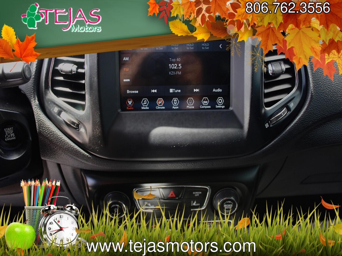 2020 BLACK Jeep Compass Sun and Safety FWD (3C4NJCBB4LT) with an 2.4L I-4 variable valve control, regular gasoline, engine with 180HP engine, located at 4110 Avenue Q, Lubbock, 79412, 33.556553, -101.855820 - 06/10/2026 KEY IN ENVELOPE GOD- Photo#11
