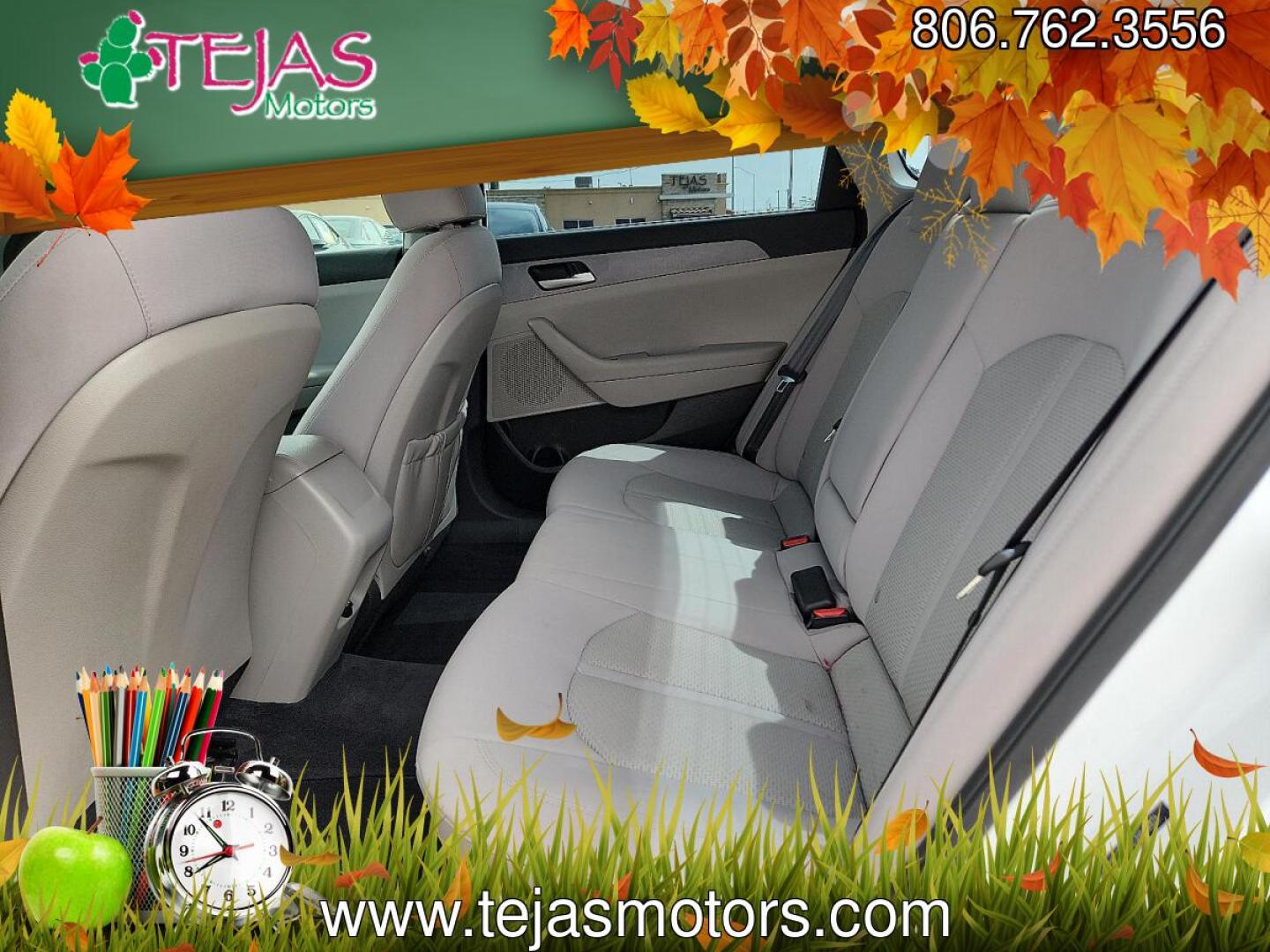2018 WHITE /Beige - BB Hyundai Sonata ECO (5NPE24AA2JH) with an 1.6L I-4 gasoline direct injection, DOHC, variable valve control, intercooled turbo, regular unleaded, engine with 178HP engine, located at 4110 Avenue Q, Lubbock, 79412, 33.556553, -101.855820- Photo#5