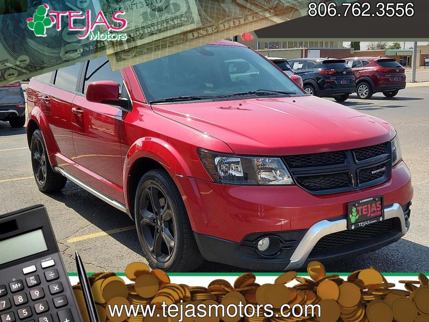 2020 Redline 2 Coat Pearl - PRM /Black - X9 Dodge Journey Crossroad (3C4PDCGB4LT) with an Tigershark MultiAir 2.4L I-4 DOHC, VVT variable valve control, regular unleaded, engine with 173HP engine, located at 4110 Avenue Q, Lubbock, 79412, 33.556553, -101.855820 - 06/19/2026 KEY IN ENVELOPE GOD- Photo#0