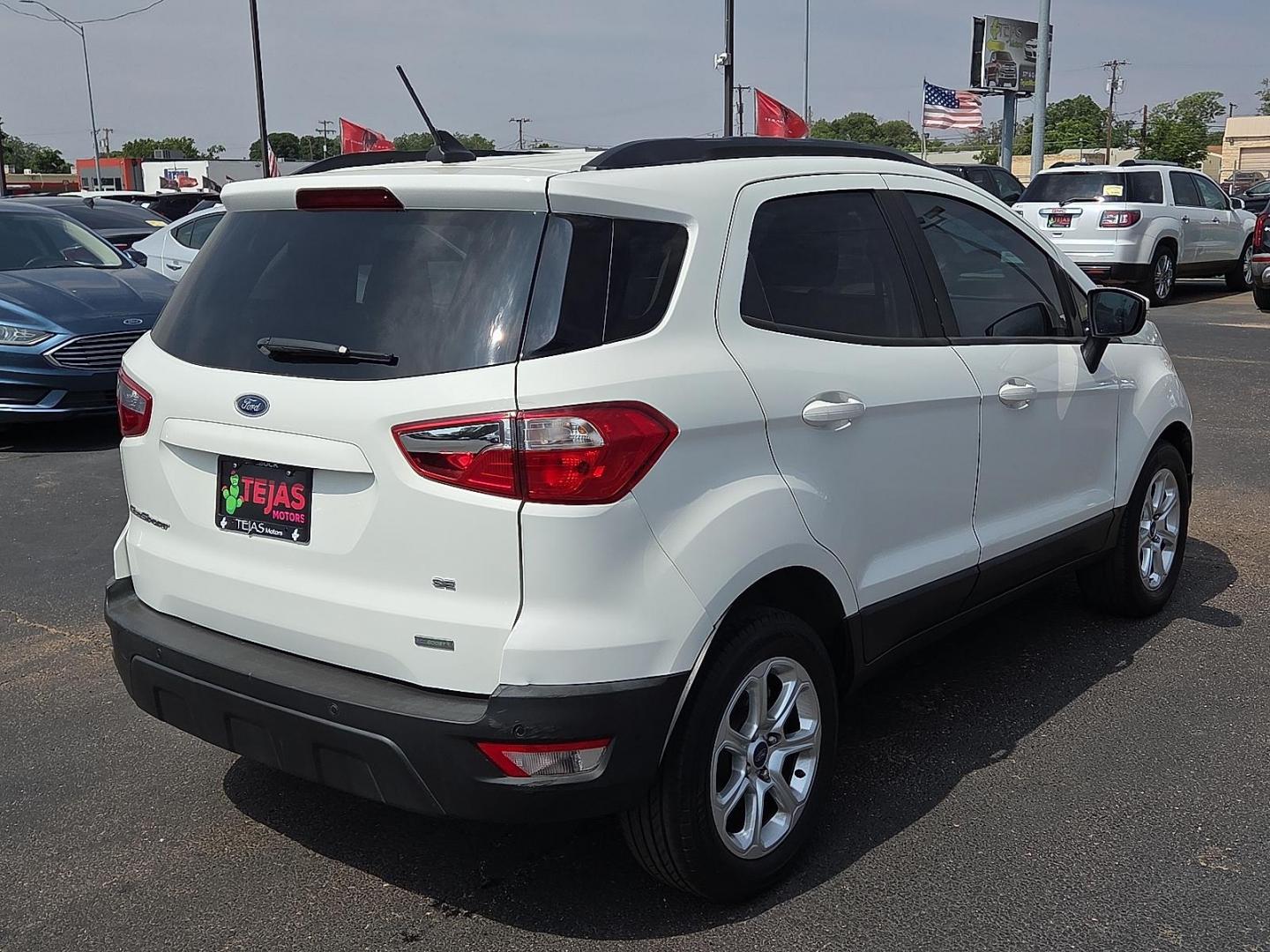 2019 Diamond White - ZA /Ebony Black - NB Ford EcoSport SE (MAJ3S2GE8KC) with an EcoBoost 1L I-3 gasoline direct injection, DOHC, variable valve control, intercooled turbo, regular unleaded, engine with 123HP engine, located at 4110 Avenue Q, Lubbock, 79412, 33.556553, -101.855820 - 06/20/2026 KEY IN ENVELOPE GOD - Photo#2
