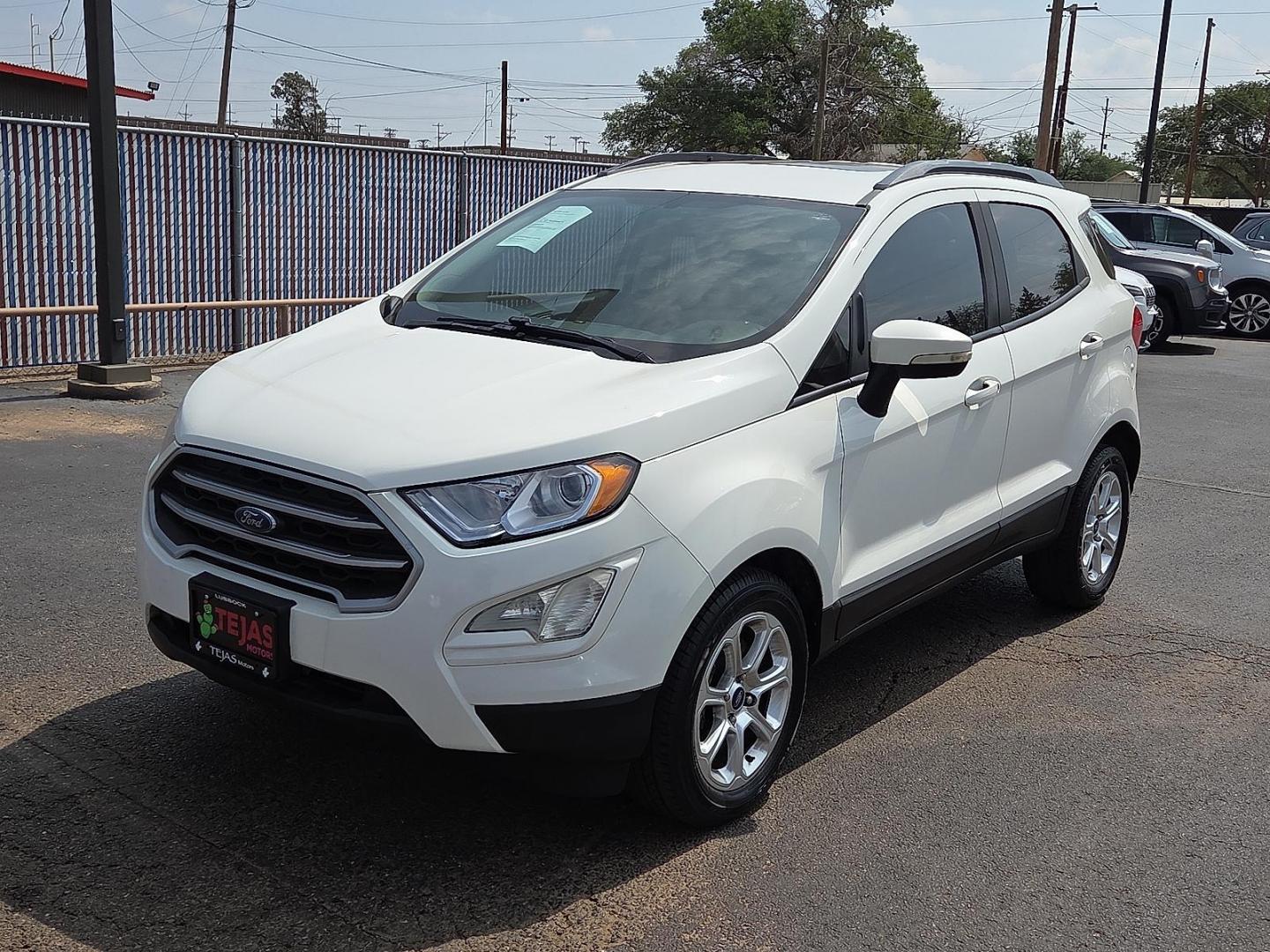2019 Diamond White - ZA /Ebony Black - NB Ford EcoSport SE (MAJ3S2GE8KC) with an EcoBoost 1L I-3 gasoline direct injection, DOHC, variable valve control, intercooled turbo, regular unleaded, engine with 123HP engine, located at 4110 Avenue Q, Lubbock, 79412, 33.556553, -101.855820 - 06/20/2026 KEY IN ENVELOPE GOD - Photo#4