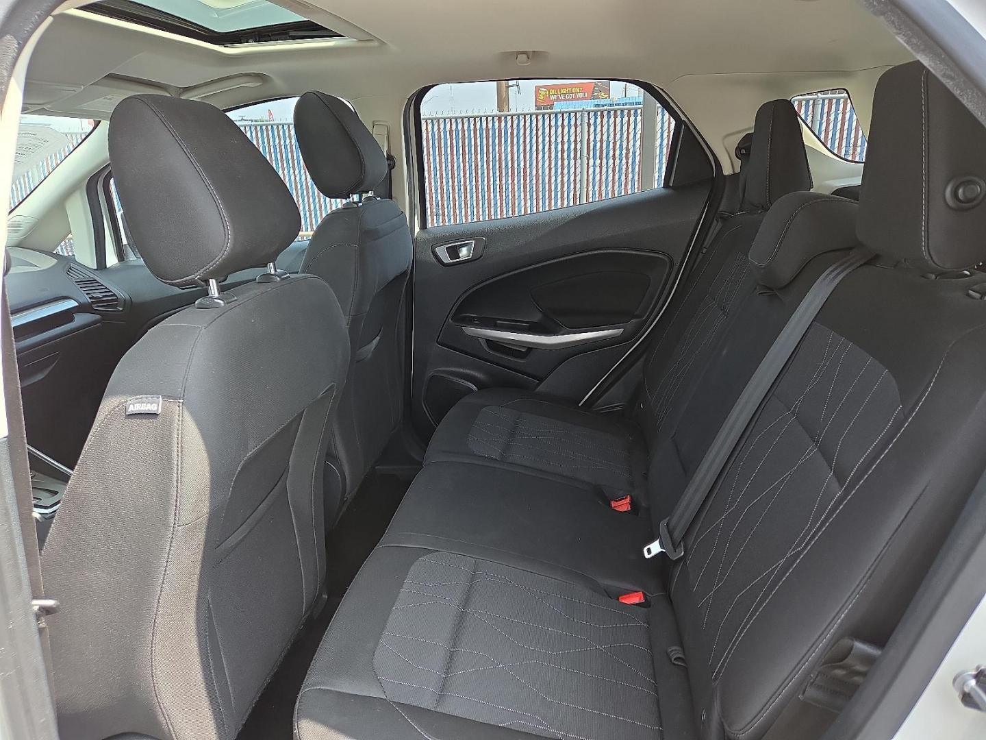 2019 Diamond White - ZA /Ebony Black - NB Ford EcoSport SE (MAJ3S2GE8KC) with an EcoBoost 1L I-3 gasoline direct injection, DOHC, variable valve control, intercooled turbo, regular unleaded, engine with 123HP engine, located at 4110 Avenue Q, Lubbock, 79412, 33.556553, -101.855820 - 06/20/2026 KEY IN ENVELOPE GOD - Photo#7
