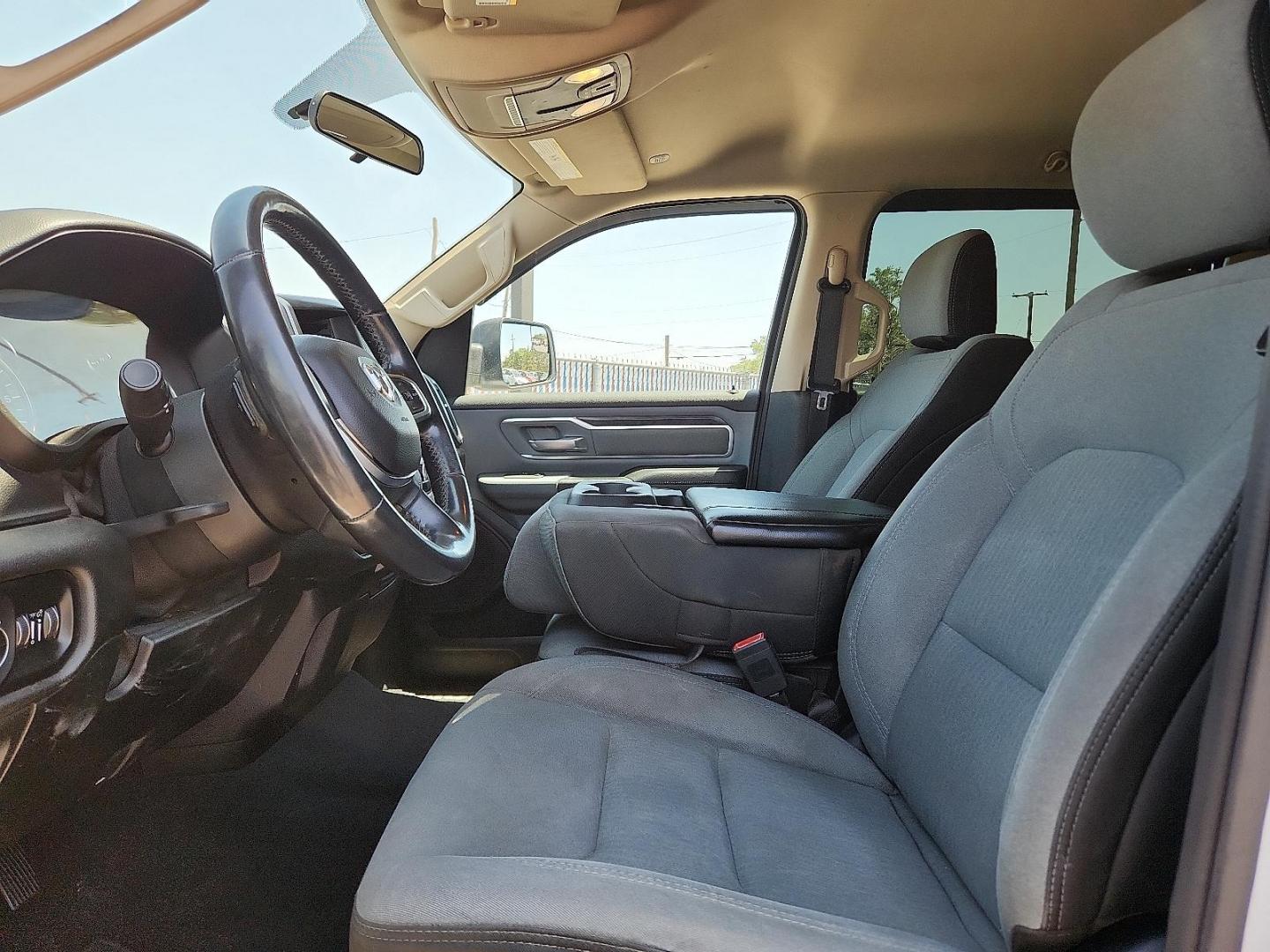 2019 WHITE /Diesel Gray/Black - X8 Ram 1500 Big Horn/Lone Star Crew Cab 4x2 5'7" Box (1C6RREFG4KN) with an 3.6L V-6 DOHC, variable valve control, regular unleaded, engine with 305HP engine, located at 4110 Avenue Q, Lubbock, 79412, 33.556553, -101.855820- Photo#7