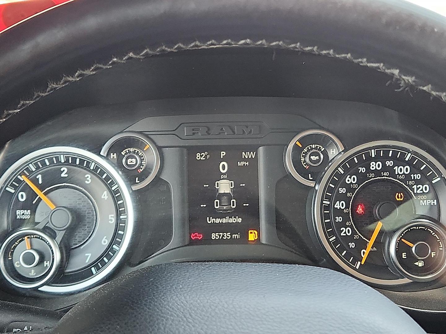 2019 WHITE /Diesel Gray/Black - X8 Ram 1500 Big Horn/Lone Star Crew Cab 4x2 5'7" Box (1C6RREFG4KN) with an 3.6L V-6 DOHC, variable valve control, regular unleaded, engine with 305HP engine, located at 4110 Avenue Q, Lubbock, 79412, 33.556553, -101.855820- Photo#9