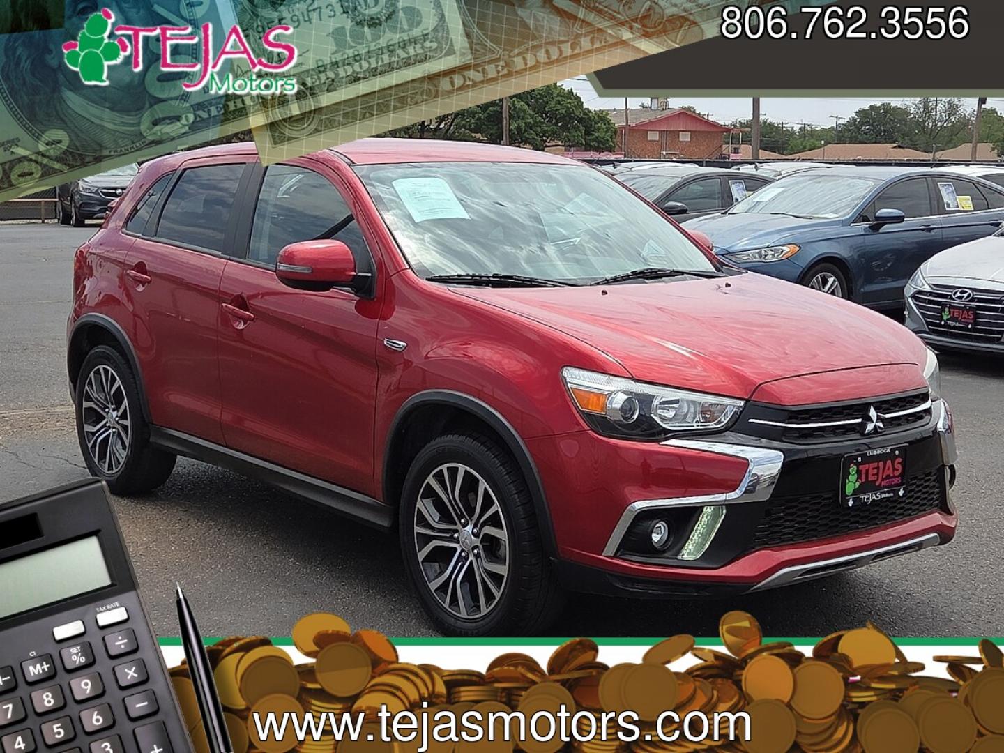 2019 Rally Red Metallic - P26 /Black - 23L Mitsubishi Outlander Sport 2.0 SE (JA4AP4AU2KU) with an 2L I-4 DOHC, MIVEC variable valve control, regular unleaded, engine with 148HP engine, located at 4110 Avenue Q, Lubbock, 79412, 33.556553, -101.855820 - 06/30/2026 KEY IN ENVELOPE GOD- Photo#0