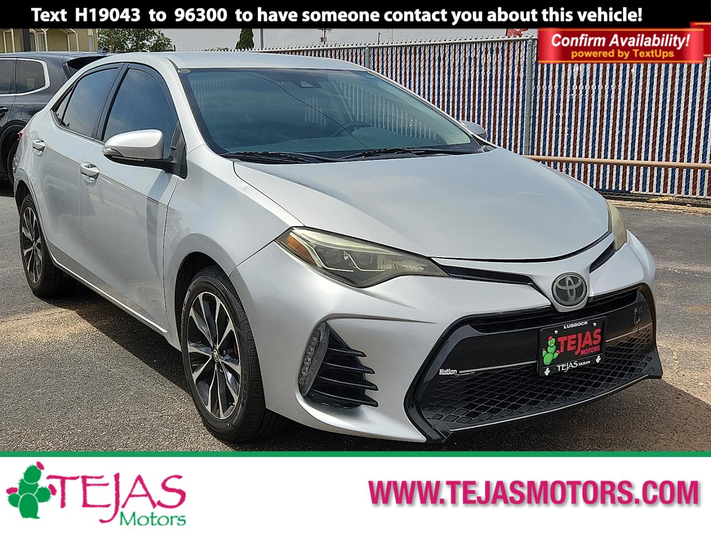 2018 SILVER /Steel Gray - 10 Toyota Corolla L (5YFBURHE8JP) with an 1.8L I-4 DOHC, VVT-i variable valve control, regular unleaded, engine with 132HP engine, located at 4110 Avenue Q, Lubbock, 79412, 33.556553, -101.855820 - 07/31/2023 KEY IN ENVELOPE GOD- Photo#0