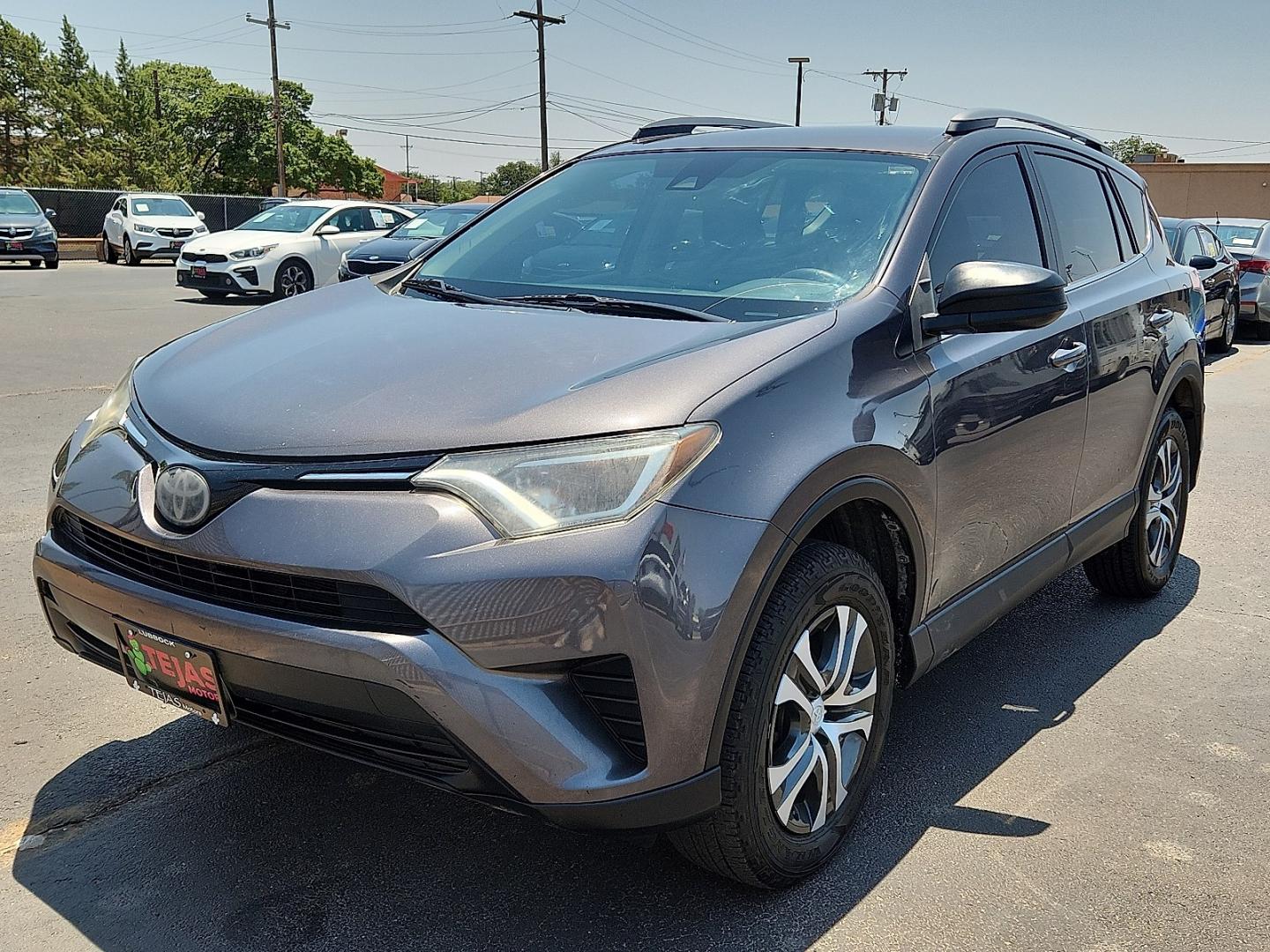 2017 GRAY /Black - 20 Toyota RAV4 LE (2T3ZFREVXHW) with an 2.5L I-4 DOHC, VVT-i variable valve control, regular unleaded, engine with 176HP engine, located at 4110 Avenue Q, Lubbock, 79412, 33.556553, -101.855820 - 07/112026 KEY IN ENVELOPE GOD- Photo#1