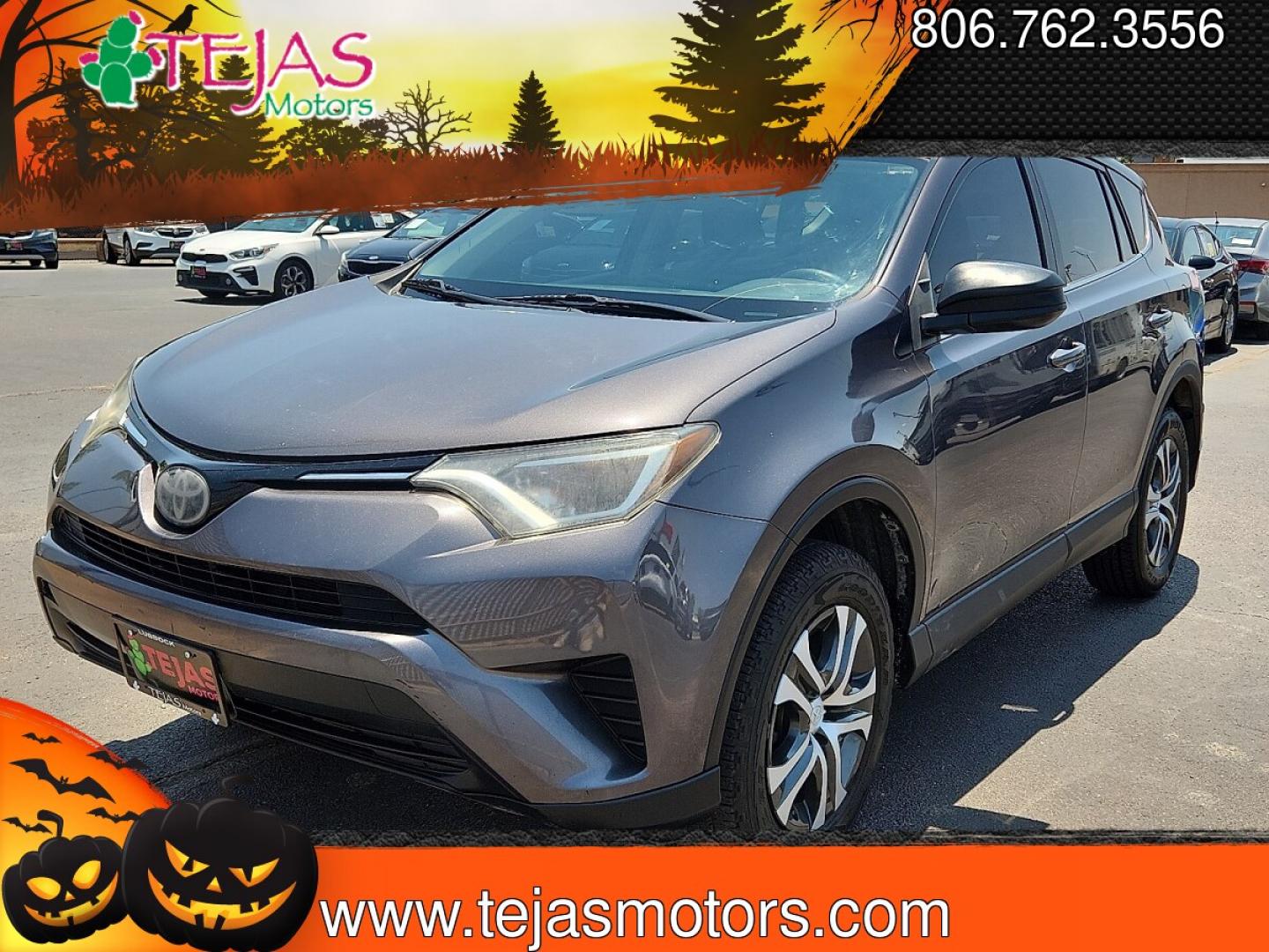 2017 GRAY /Black - 20 Toyota RAV4 LE (2T3ZFREVXHW) with an 2.5L I-4 DOHC, VVT-i variable valve control, regular unleaded, engine with 176HP engine, located at 4110 Avenue Q, Lubbock, 79412, 33.556553, -101.855820 - 07/112026 KEY IN ENVELOPE GOD- Photo#1