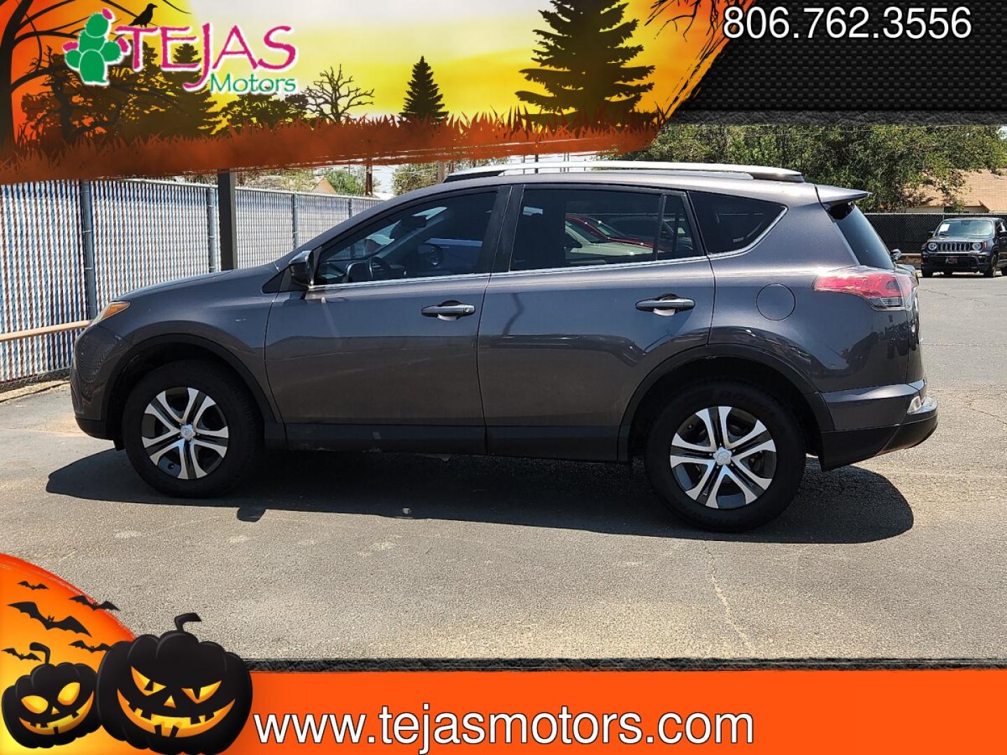 2017 GRAY /Black - 20 Toyota RAV4 LE (2T3ZFREVXHW) with an 2.5L I-4 DOHC, VVT-i variable valve control, regular unleaded, engine with 176HP engine, located at 4110 Avenue Q, Lubbock, 79412, 33.556553, -101.855820 - 07/112026 KEY IN ENVELOPE GOD- Photo#2