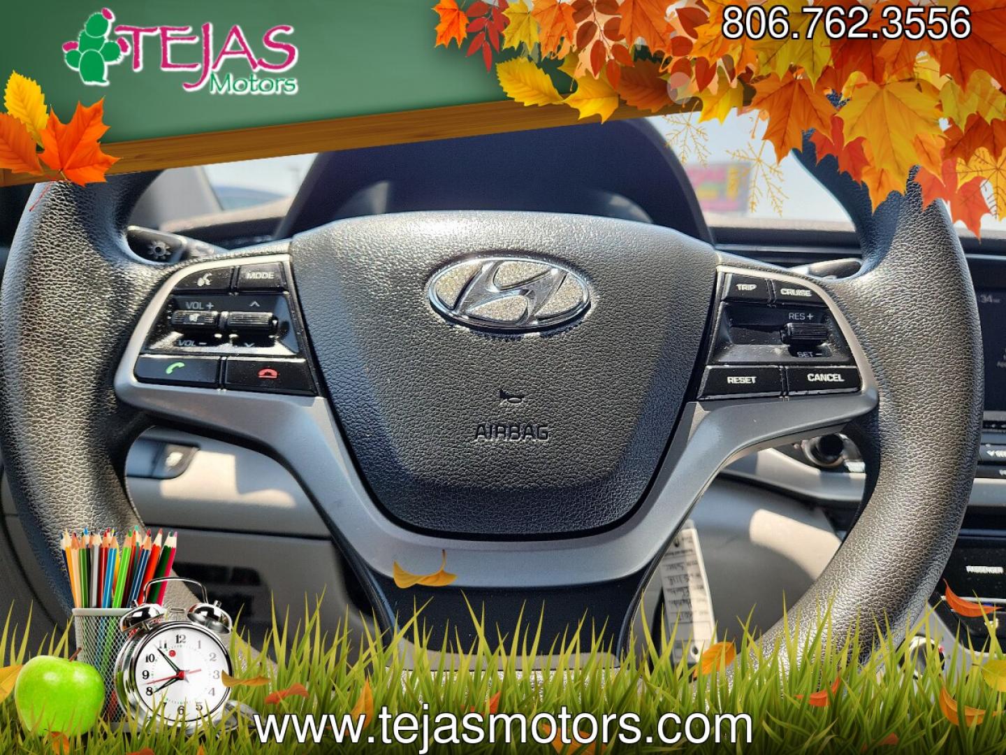 2017 SILVER Hyundai Elantra SE (5NPD84LF1HH) with an Nu 2L I-4 DOHC, D-CVVT variable valve control, regular unleaded, engine with 147HP engine, located at 4110 Avenue Q, Lubbock, 79412, 33.556553, -101.855820 - 07/11/2026 KEY IN ENVELOPE GOD- Photo#10