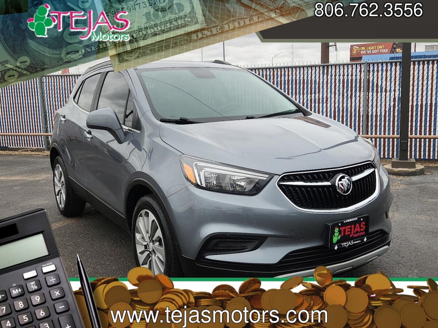 2020 GRAY /Ebony - AFN Buick Encore FWD Preferred (KL4CJASB1LB) with an ECOTEC 1.4L I-4 DOHC, variable valve control, intercooled turbo, regular unleaded, engine with 138HP engine, located at 4110 Avenue Q, Lubbock, 79412, 33.556553, -101.855820 - 07/18/2026 KEY IN ENVELOPE GOD- Photo#0