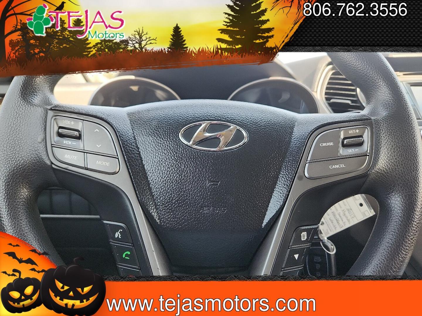 2017 WHITE /Gray - VFG Hyundai Santa Fe Sport 2.4L (5NMZT3LB1HH) with an Theta II 2.4L I-4 gasoline direct injection, DOHC, variable valve control, regular unleaded, engine with 185HP engine, located at 4110 Avenue Q, Lubbock, 79412, 33.556553, -101.855820 - 07/29/2026 KEY IN ENVELOPE GOD- Photo#10