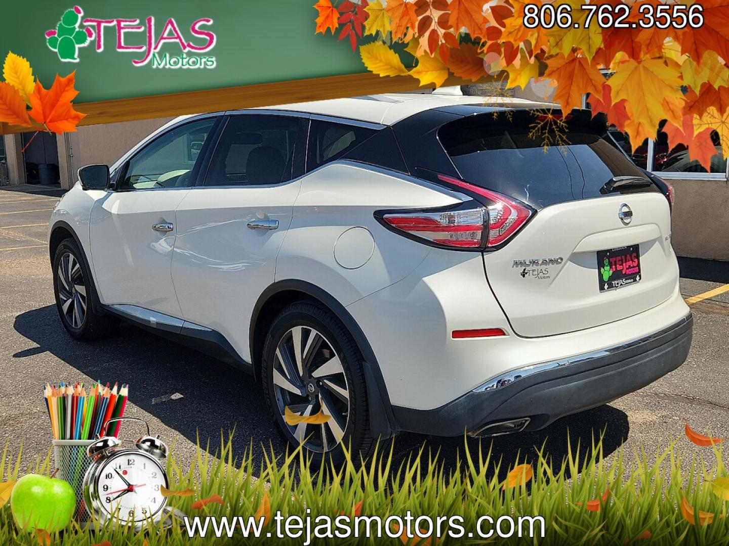 2017 WHITE /Cashmere - P Nissan Murano Platinum (5N1AZ2MG0HN) with an 3.5L V-6 DOHC, variable valve control, regular unleaded, engine with 260HP engine, located at 4110 Avenue Q, Lubbock, 79412, 33.556553, -101.855820 - 07/29/2026 KEY IN ENVELOPE GOD- Photo#2