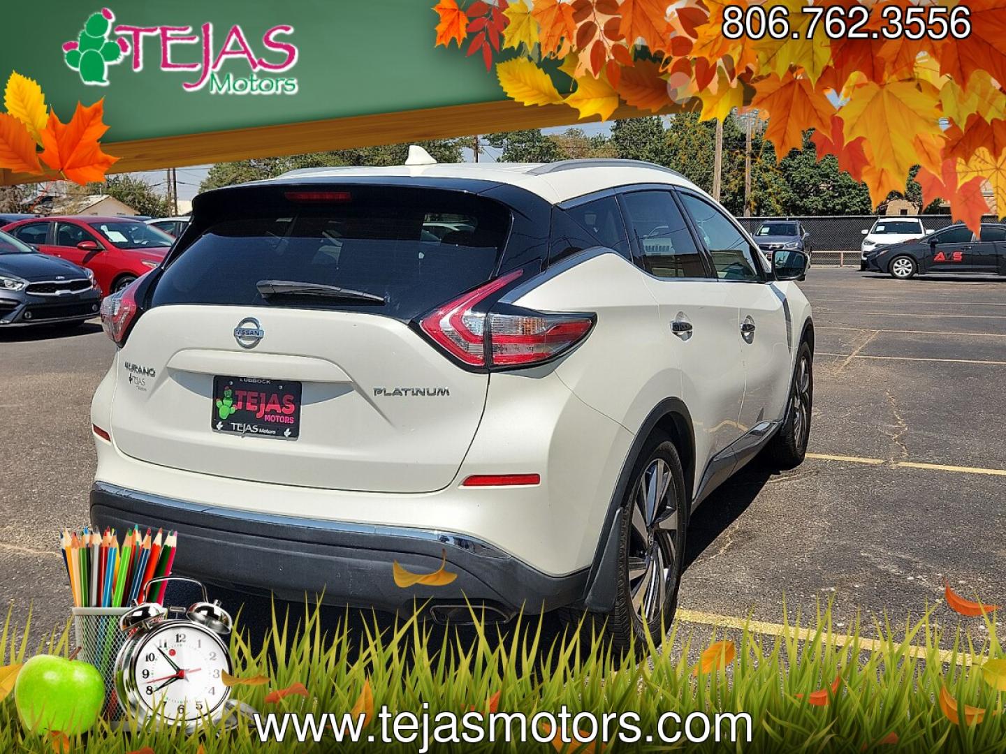 2017 WHITE /Cashmere - P Nissan Murano Platinum (5N1AZ2MG0HN) with an 3.5L V-6 DOHC, variable valve control, regular unleaded, engine with 260HP engine, located at 4110 Avenue Q, Lubbock, 79412, 33.556553, -101.855820 - 07/29/2026 KEY IN ENVELOPE GOD- Photo#3