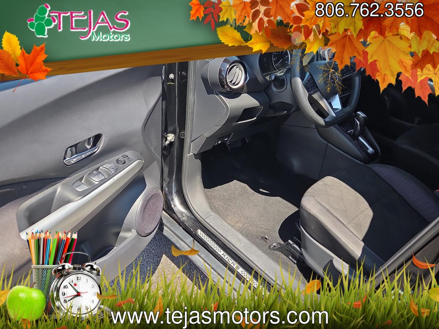 2020 Super Black /Charcoal - G Nissan Kicks SV Xtronic CVT (3N1CP5CV9LL) with an 1.6L I-4 DOHC, CVTCS variable valve control, regular unleaded, engine with 122HP engine, located at 4110 Avenue Q, Lubbock, 79412, 33.556553, -101.855820 - 07/31/2026 KEY IN ENVELOPE GOD- Photo#9