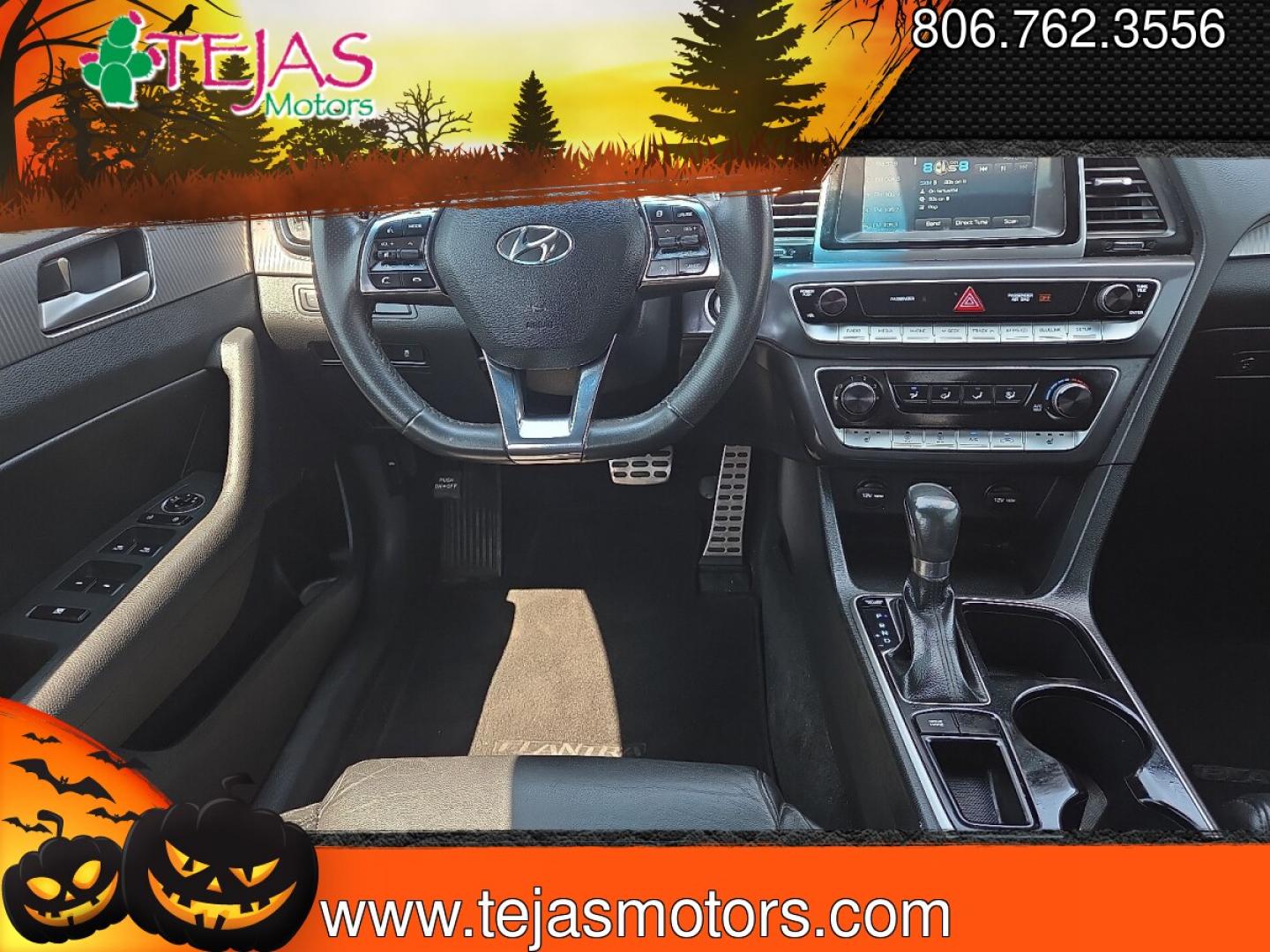 2018 Symphony Silver - Y8 /Black - CT Hyundai Sonata Sport (5NPE34AF6JH) with an 2.4L I-4 gasoline direct injection, DOHC, D-CVVT variable valve control, regular unleaded, engine with 185HP engine, located at 4110 Avenue Q, Lubbock, 79412, 33.556553, -101.855820 - 07/31/2026 KEY IN ENVELOPE GOD- Photo#8