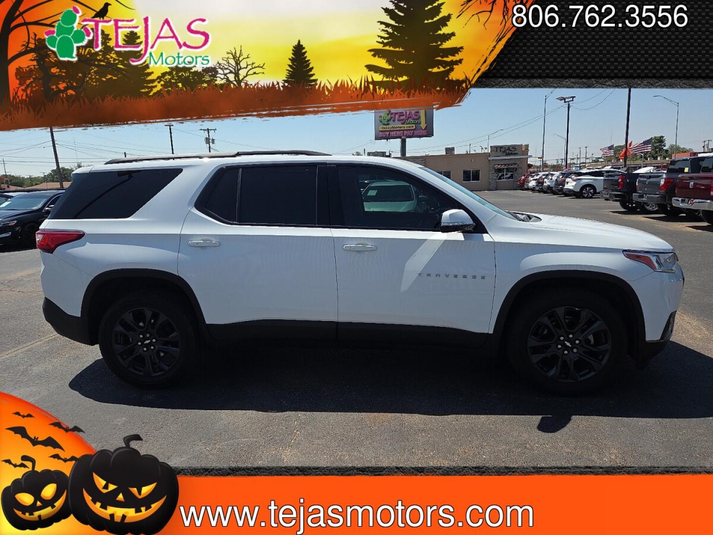 2019 Summit White - GAZ /Jet Black - H0Y Chevrolet Traverse RS (1GNERJKW1KJ) with an 3.6L V-6 gasoline direct injection, DOHC, VVT variable valve control, regular unleaded, engine with 310HP engine, located at 4110 Avenue Q, Lubbock, 79412, 33.556553, -101.855820- Photo#1