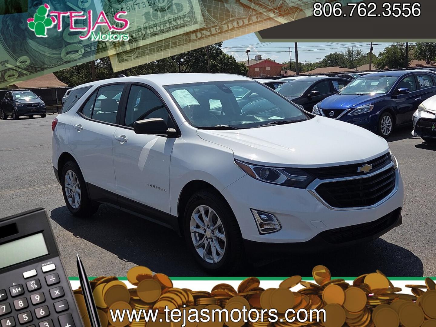 2020 Summit White - GAZ /Medium Ash Gray - H72 Chevrolet Equinox FWD LS (3GNAXHEV1LS) with an 1.5L I-4 gasoline direct injection, DOHC, VVT variable valve control, intercooled turbo, regular unleaded, engine with 170HP engine, located at 4110 Avenue Q, Lubbock, 79412, 33.556553, -101.855820- Photo#0