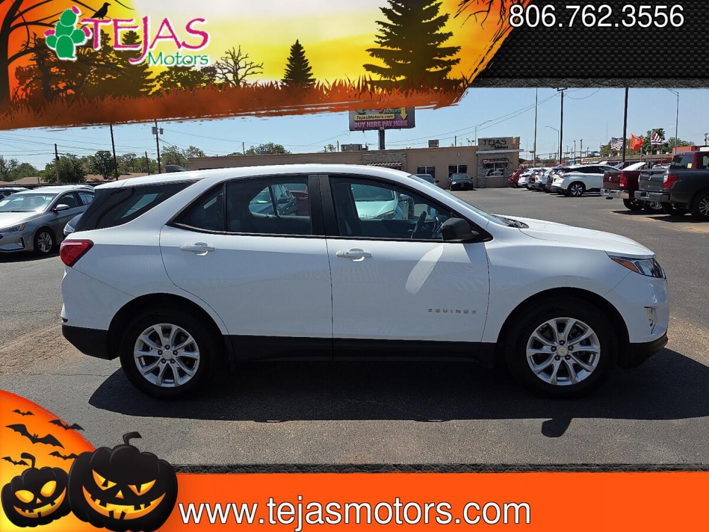 2020 Summit White - GAZ /Medium Ash Gray - H72 Chevrolet Equinox FWD LS (3GNAXHEV1LS) with an 1.5L I-4 gasoline direct injection, DOHC, VVT variable valve control, intercooled turbo, regular unleaded, engine with 170HP engine, located at 4110 Avenue Q, Lubbock, 79412, 33.556553, -101.855820- Photo#1
