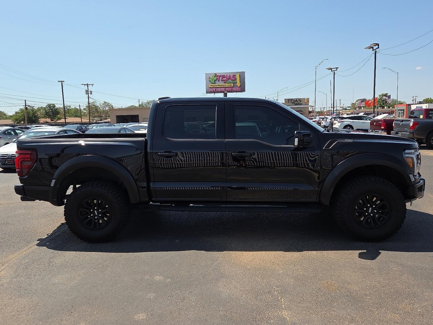 2025 Agate Black Metallic - UM /Black - RB Ford F-150 Raptor (1FTFW1RG6SF) with an EcoBoost 3.5L V-6 port/direct injection, DOHC, variable valve control, twin turbo, regular gasoline, engine with 450HP engine, located at 4110 Avenue Q, Lubbock, 79412, 33.556553, -101.855820- Photo#1