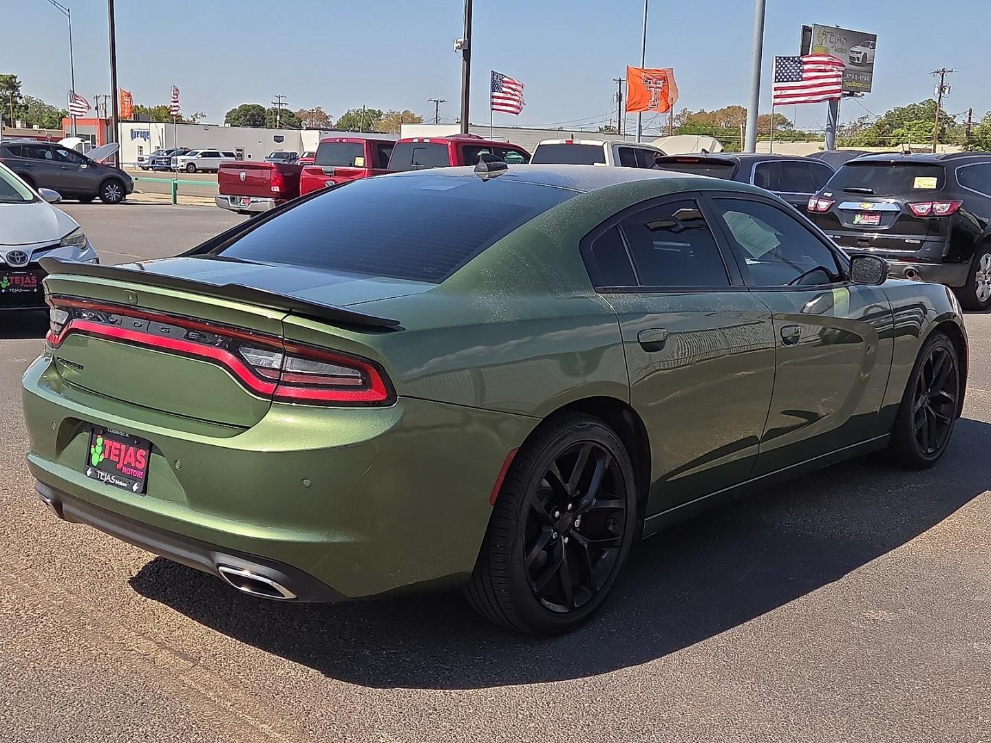 2022 F8 Green - PFQ /Black - X9 Dodge Charger SXT RWD (2C3CDXBG9NH) with an Pentastar 3.6L V-6 DOHC, variable valve control, regular gasoline, engine with 292HP engine, located at 4110 Avenue Q, Lubbock, 79412, 33.556553, -101.855820 - 08/22/2026 KEY IN ENVELOPE GOD- Photo#2