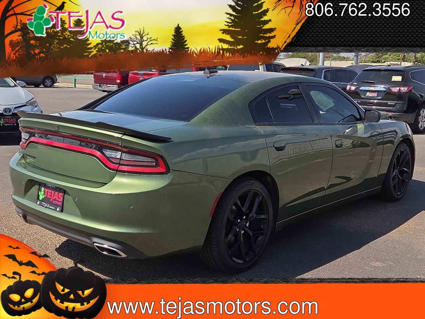 2022 F8 Green - PFQ /Black - X9 Dodge Charger SXT RWD (2C3CDXBG9NH) with an Pentastar 3.6L V-6 DOHC, variable valve control, regular gasoline, engine with 292HP engine, located at 4110 Avenue Q, Lubbock, 79412, 33.556553, -101.855820 - 08/22/2026 KEY IN ENVELOPE GOD- Photo#2
