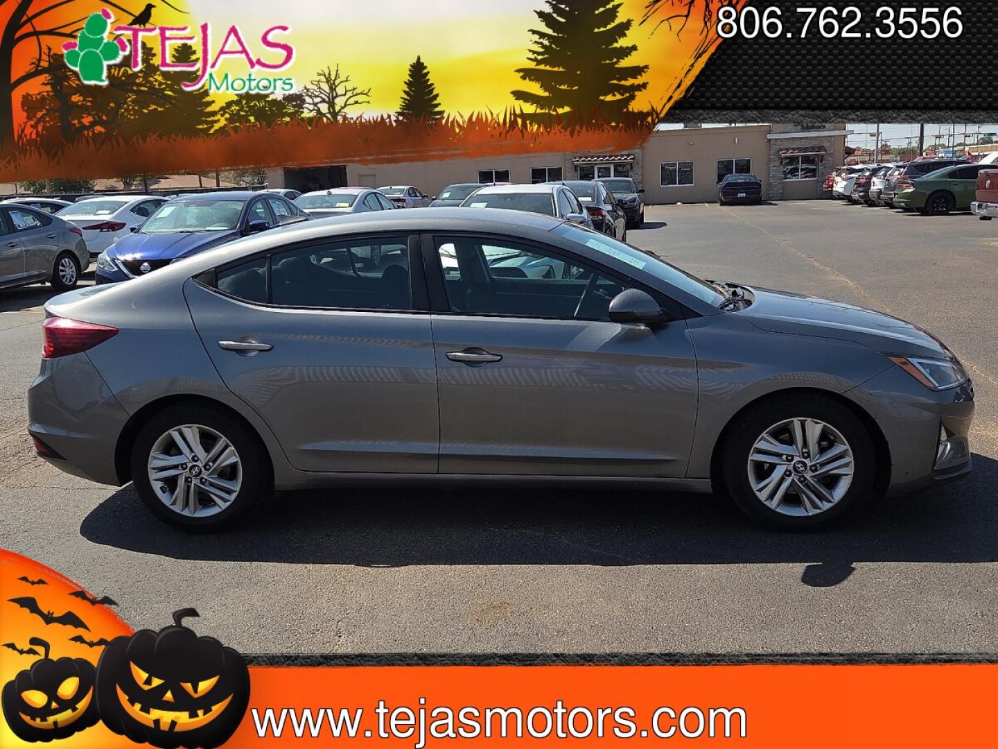 2019 Machine Gray - 2C /Black - C1 Hyundai Elantra SEL (5NPD84LF8KH) with an Nu 2L I-4 DOHC, D-CVVT variable valve control, regular unleaded, engine with 147HP engine, located at 4110 Avenue Q, Lubbock, 79412, 33.556553, -101.855820 - 08/22/2026 KEY IN ENVELOPE GOD- Photo#1